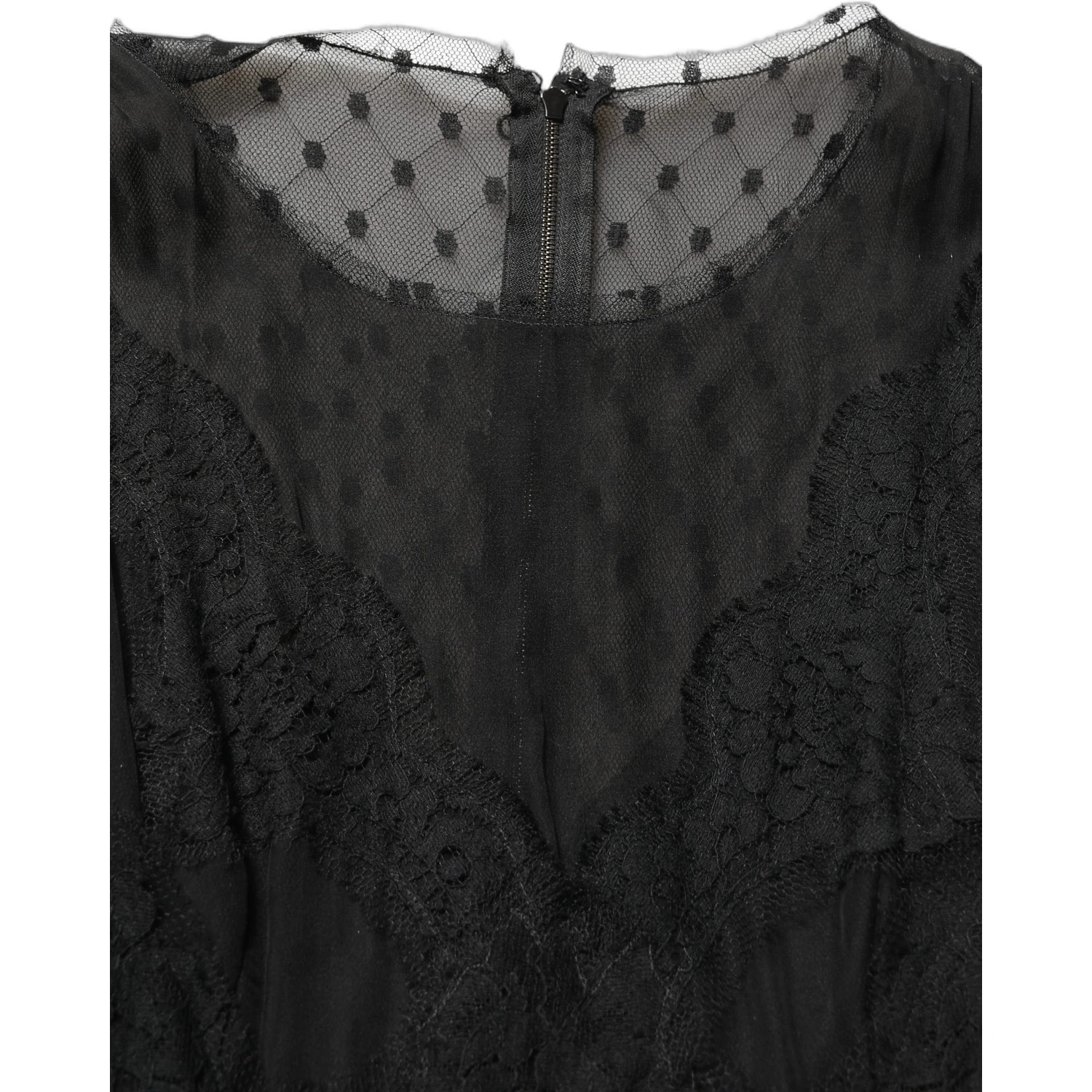 Black Lace Trim Sleeveless A-line Mini Dress
