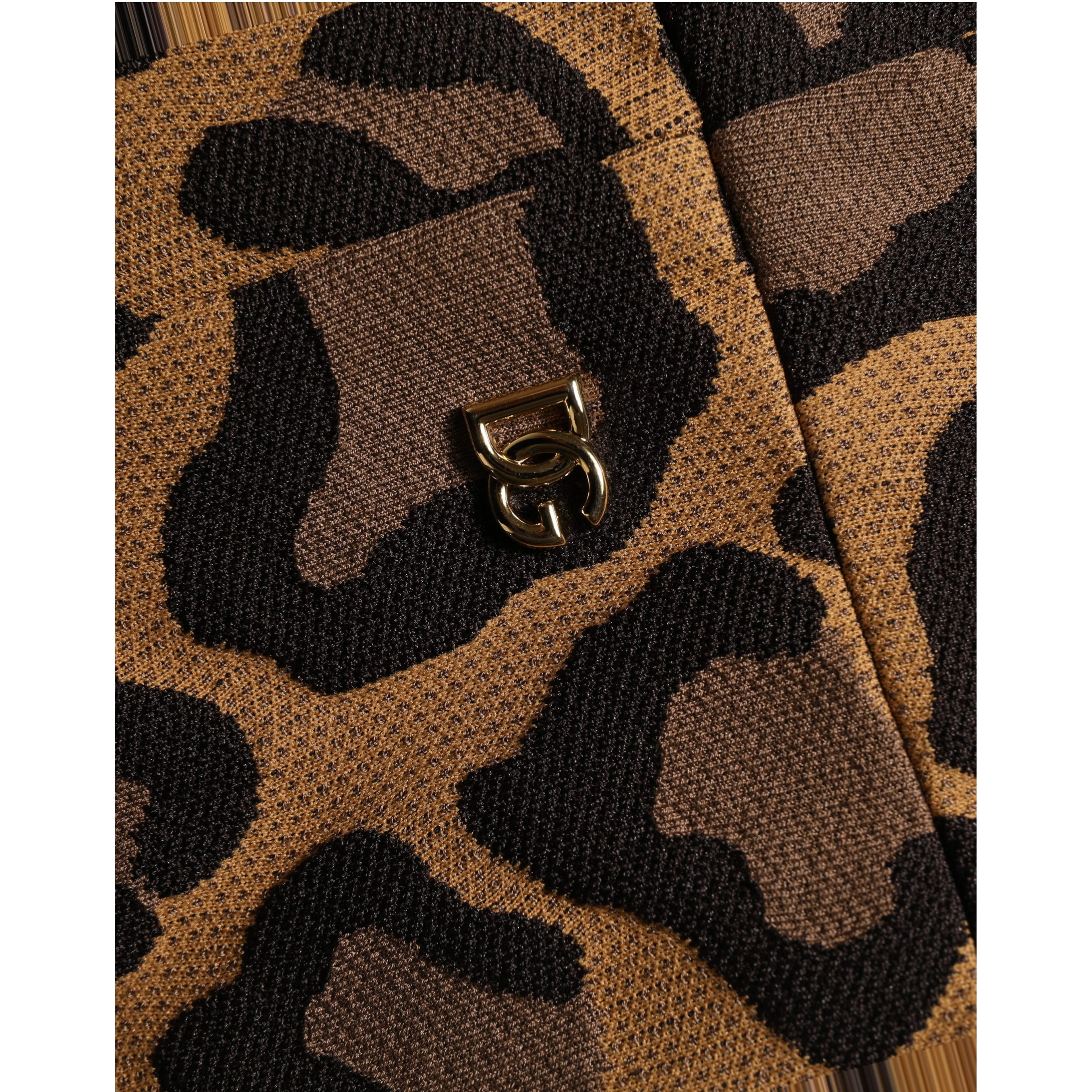 Brown LeopardPrint Flared A-line Mini Dress