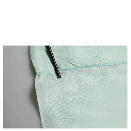 Mint Green Silk Lace Trim Abaya Maxi Dress
