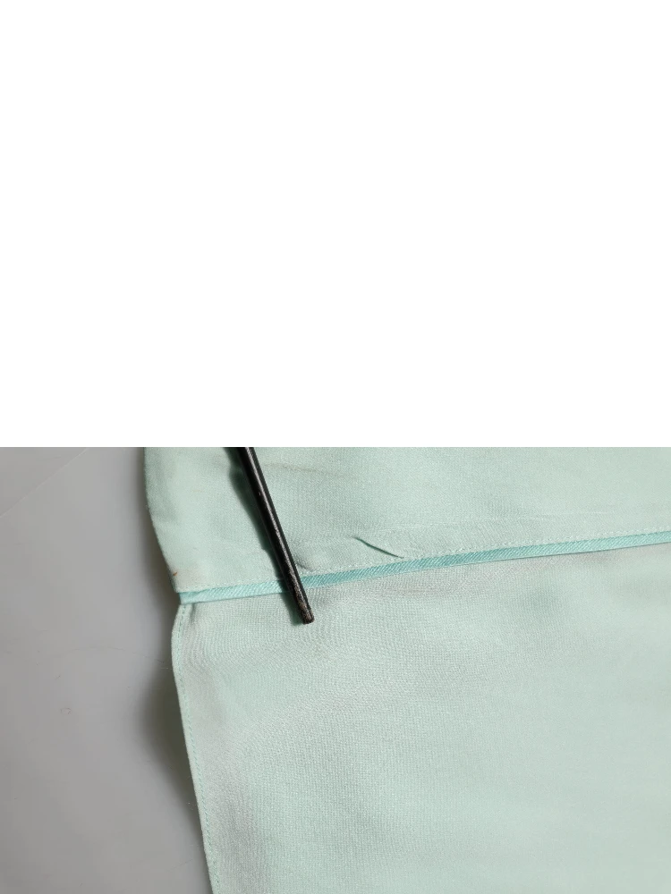 Mint Green Silk Lace Trim Abaya Maxi Dress alternative