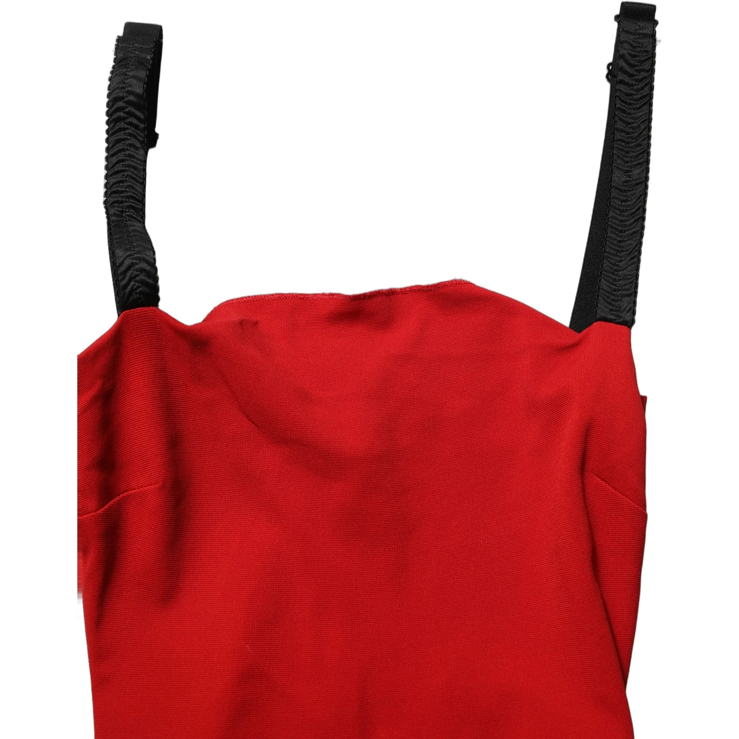 Red Stretch Bodycon Sheath Knee Length Dress