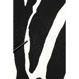 Black White Zebra Print Viscose Mini Dress