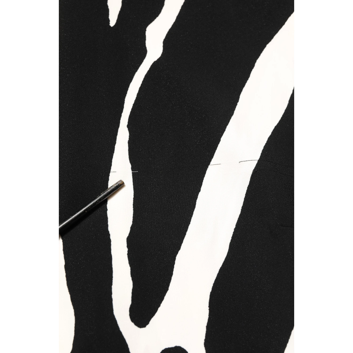 Black White Zebra Print Viscose Mini Dress