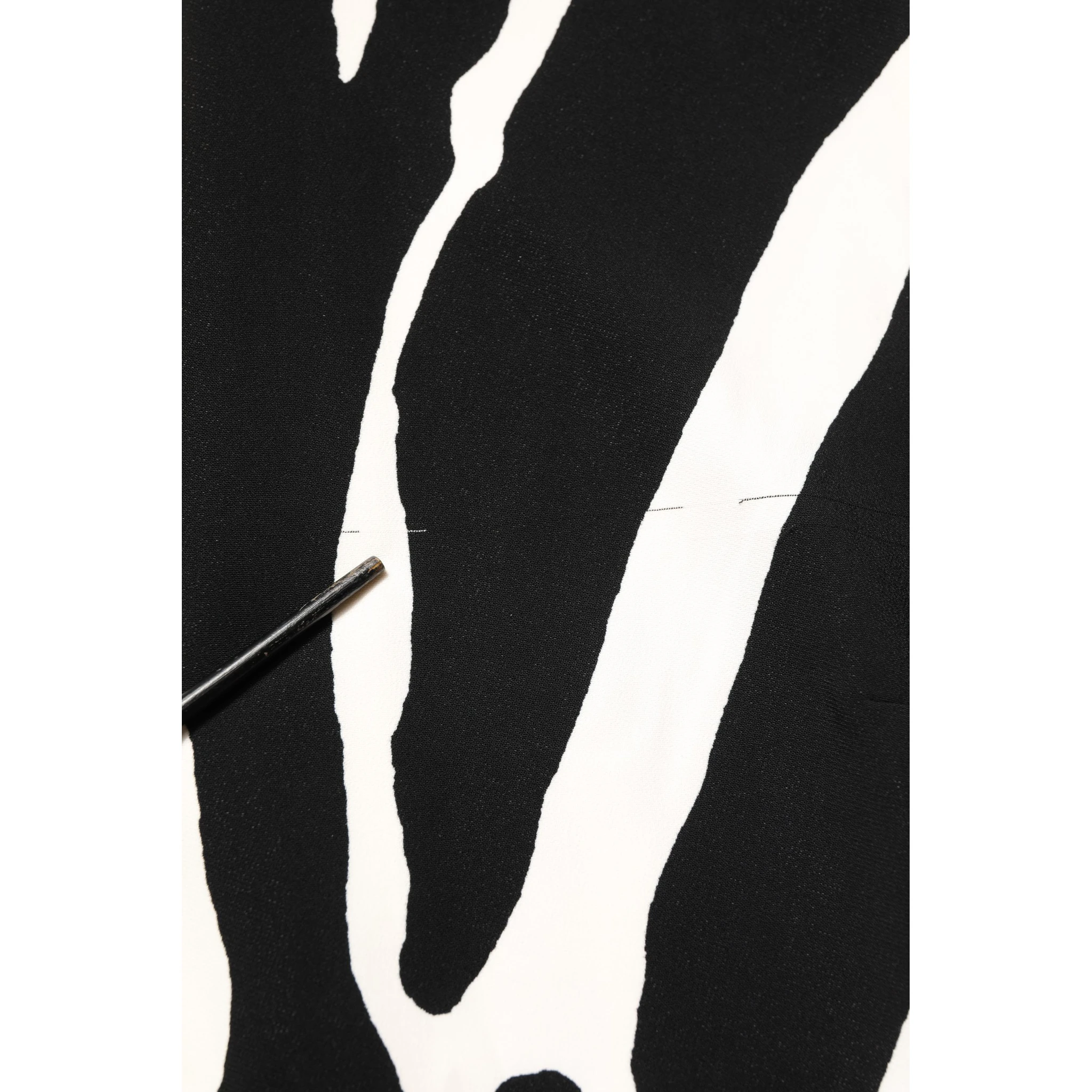 Black White Zebra Print Viscose Mini Dress