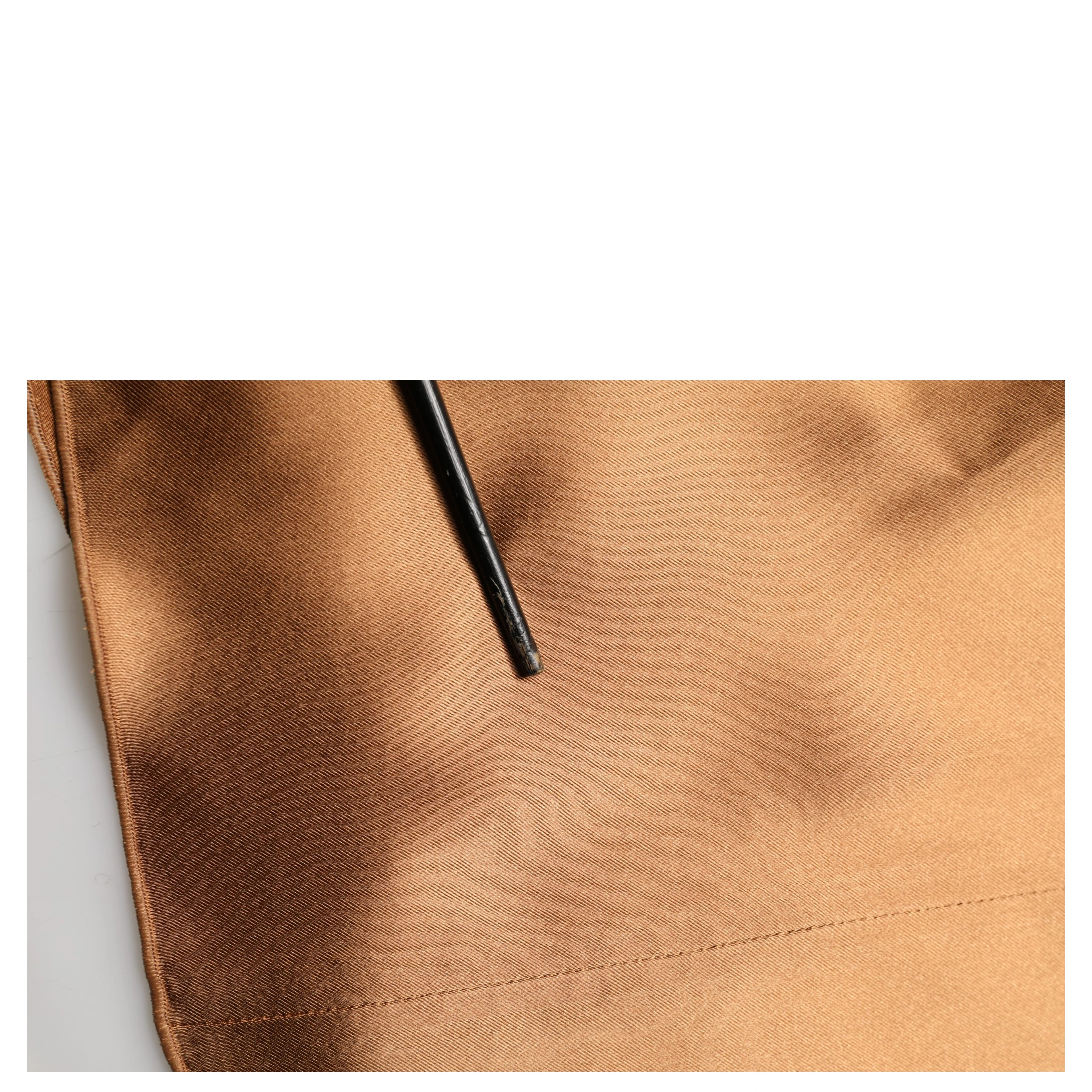 Brown Satin Acetate Wrap Sheath Mini Belted Dress