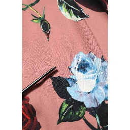 Dusty Pink Silk Floral Strapless Maxi Dress