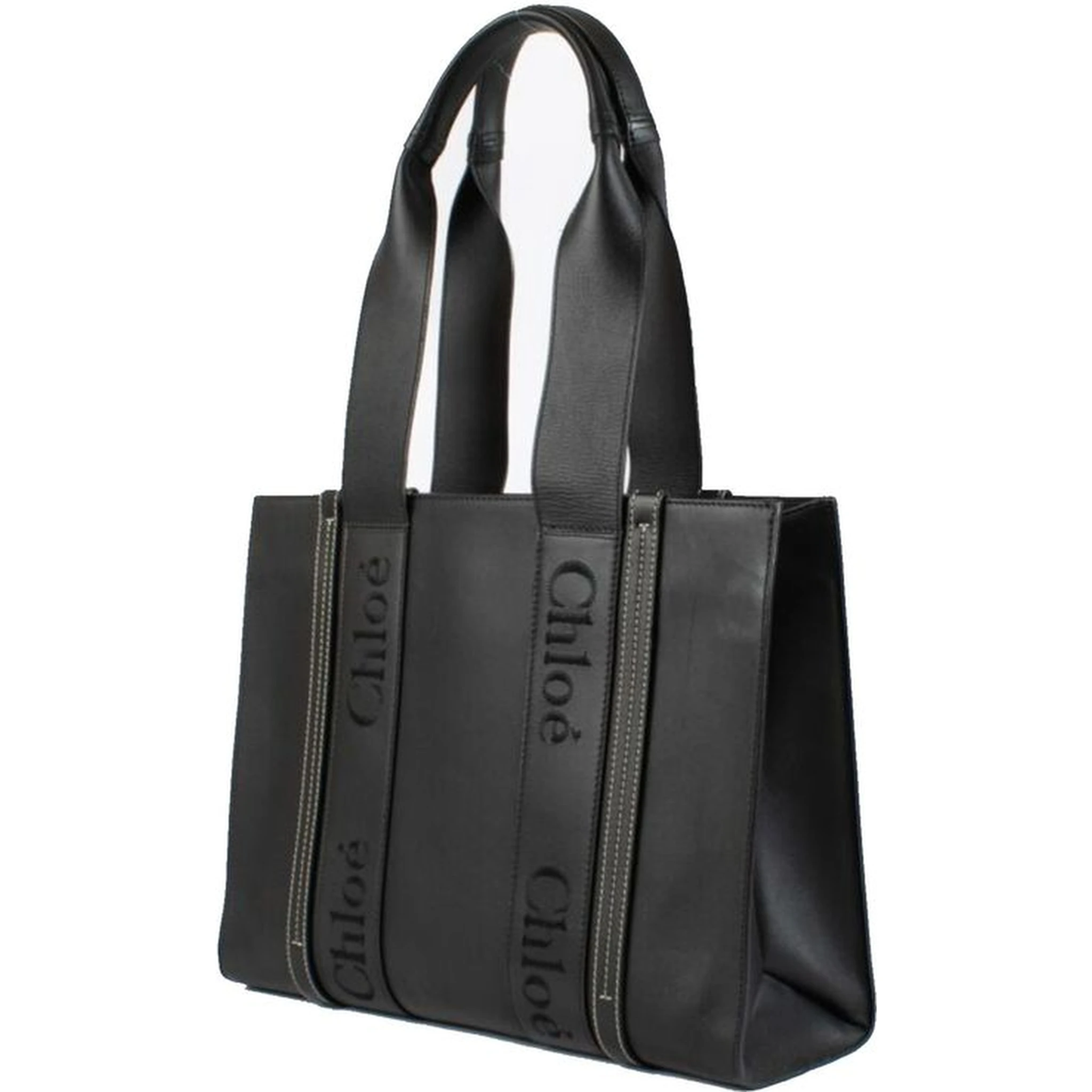 Black Leather Tote Bag