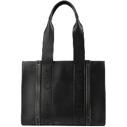 Black Leather Tote Bag