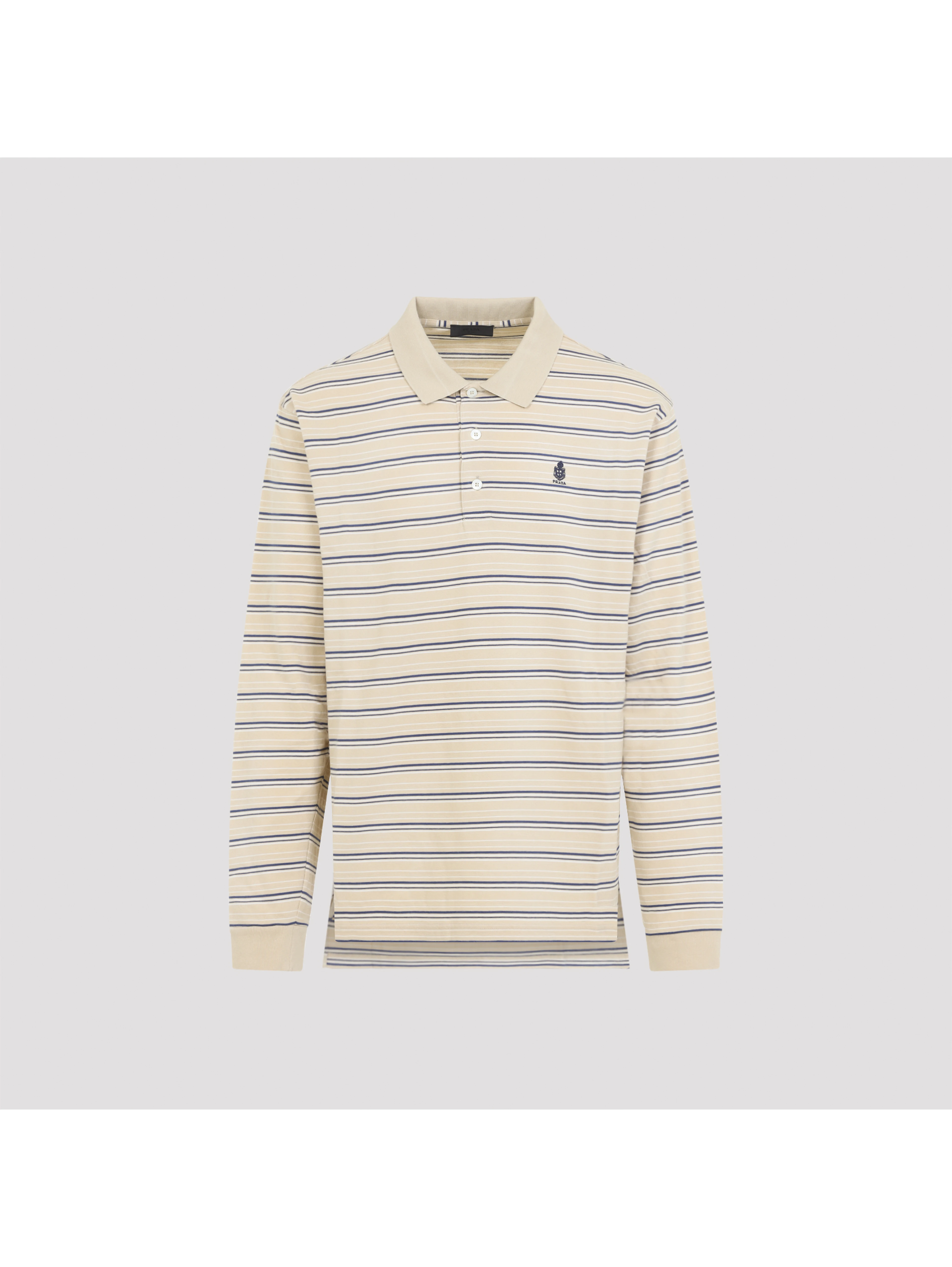 Prada Striped Piqué Polo
