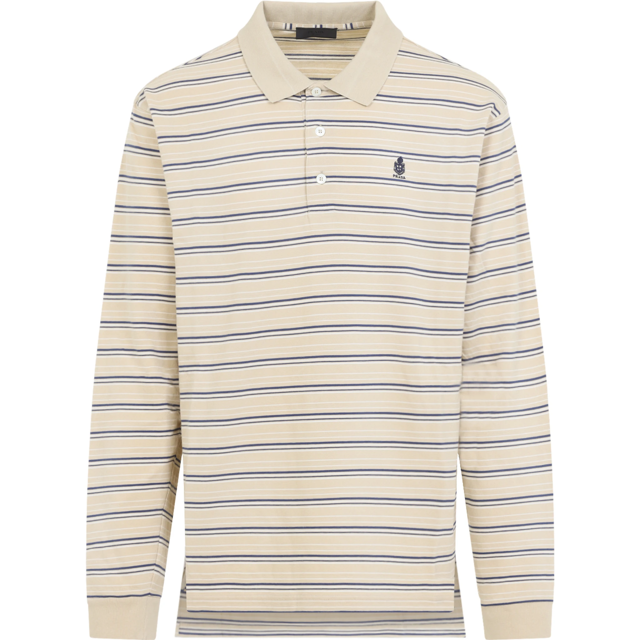 Prada Striped Piqué Polo
