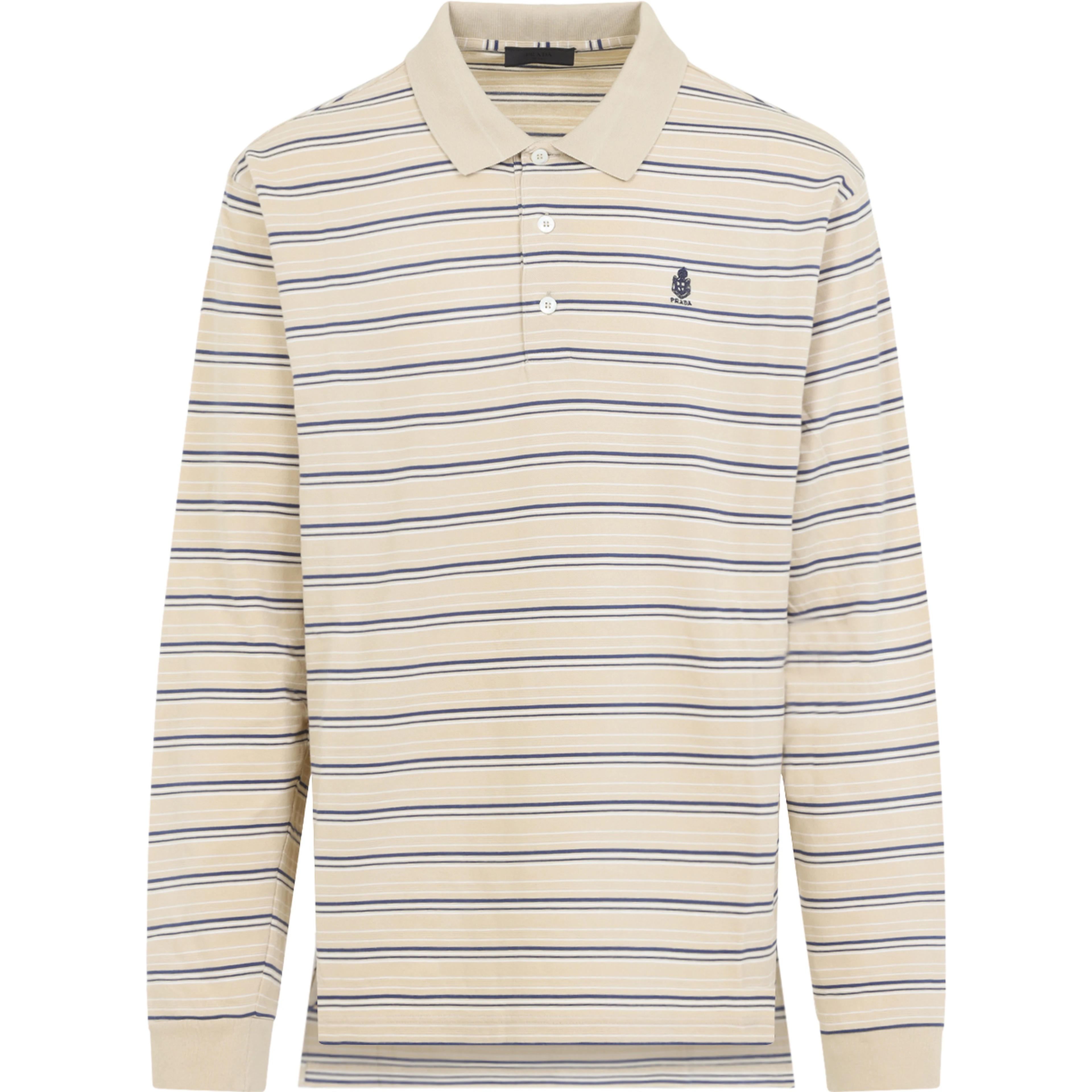 Prada Striped Piqué Polo