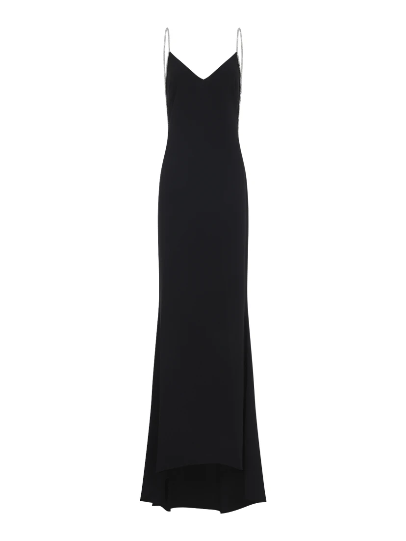 Tom Ford Crystal Chain Embroidery Satin Dress