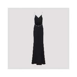 Tom Ford Crystal Chain Embroidery Satin Dress