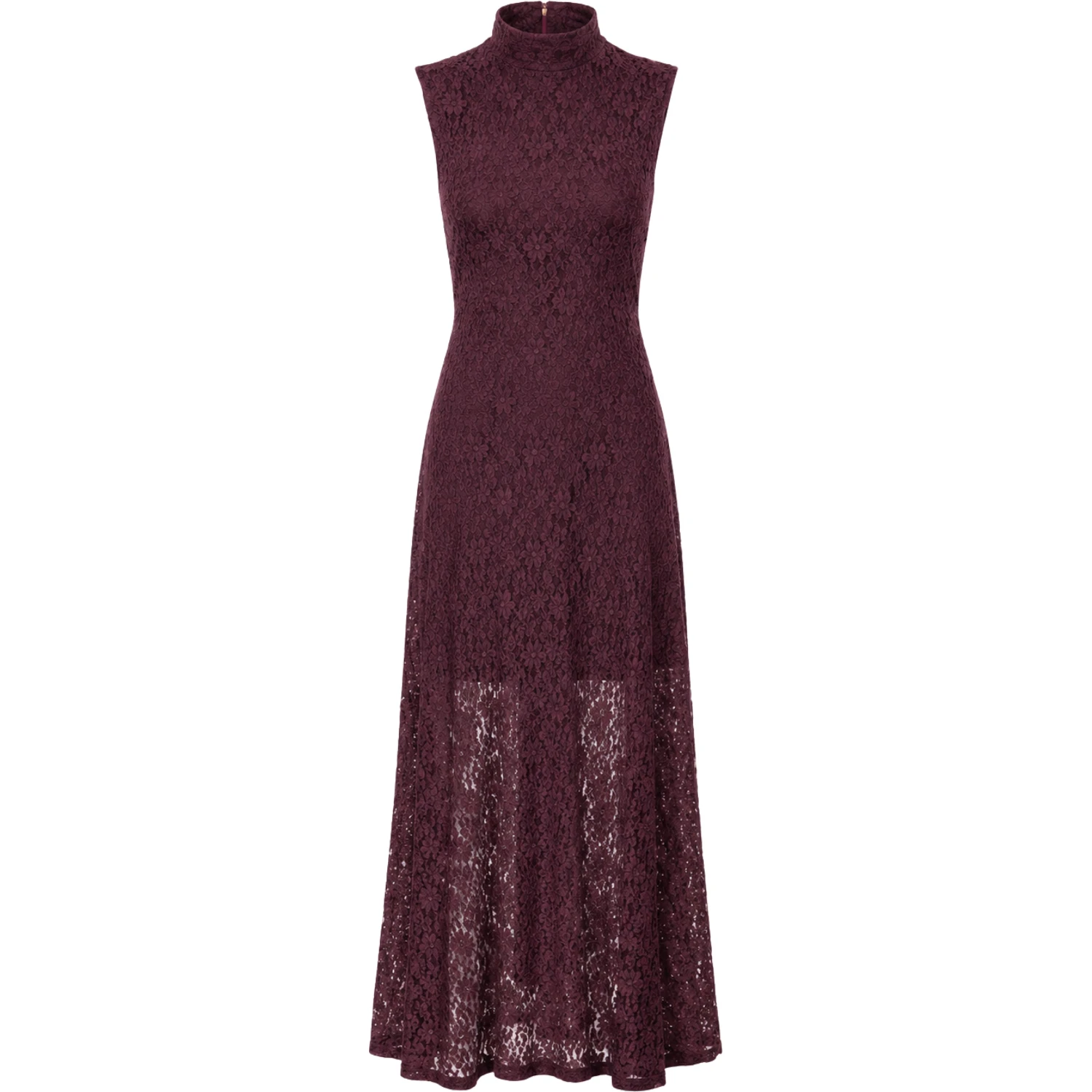 LACE MAXI FLARED DRESS