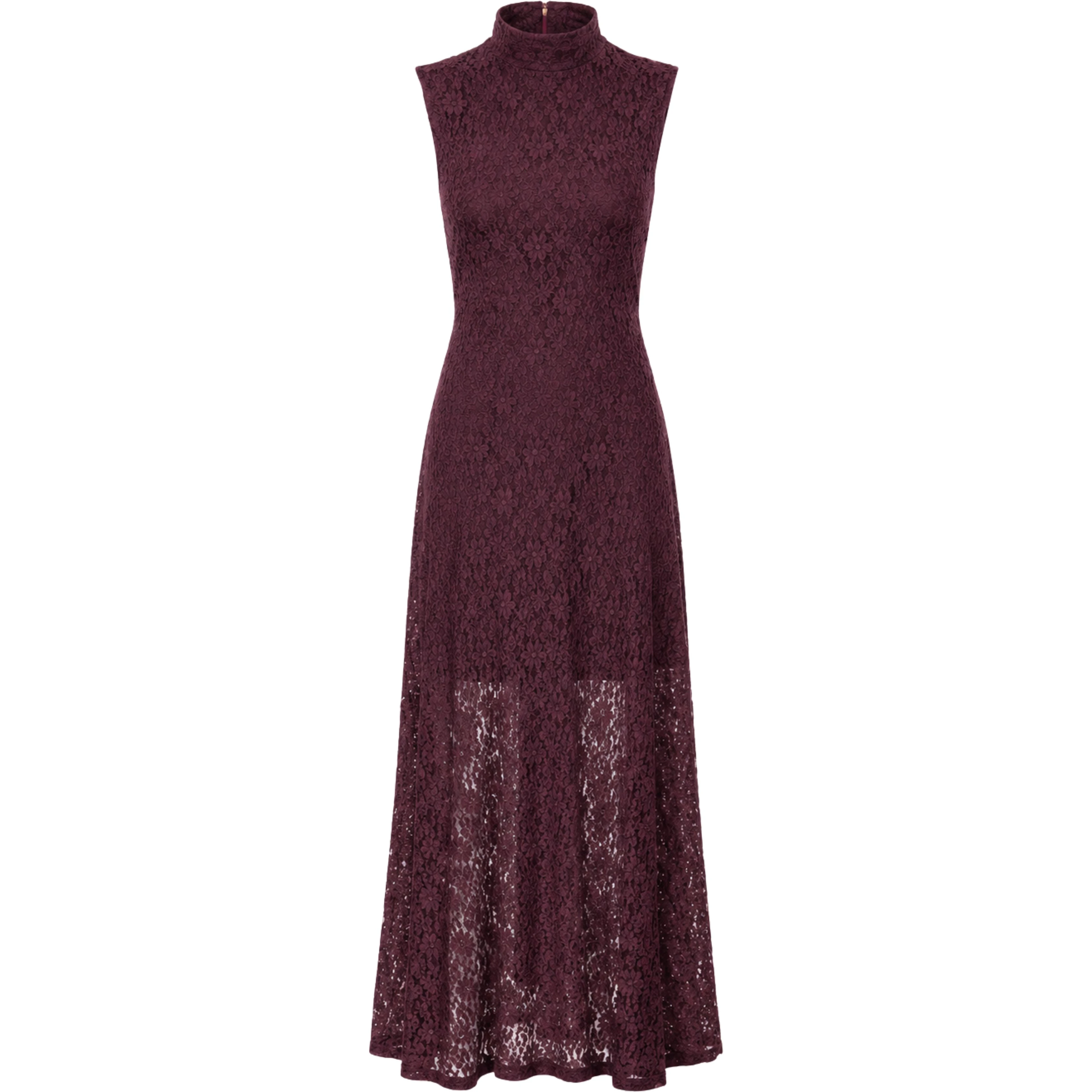 LACE MAXI FLARED DRESS