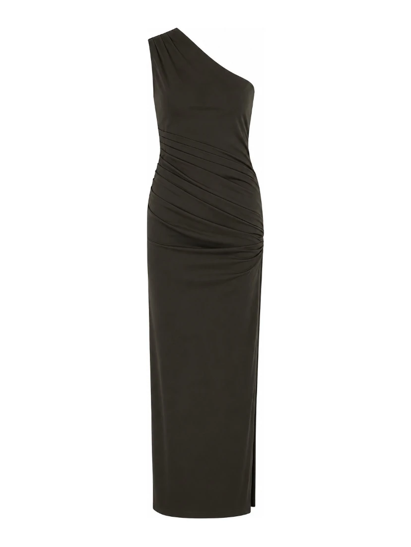 DRAPED ONE SHOULDER DRESS