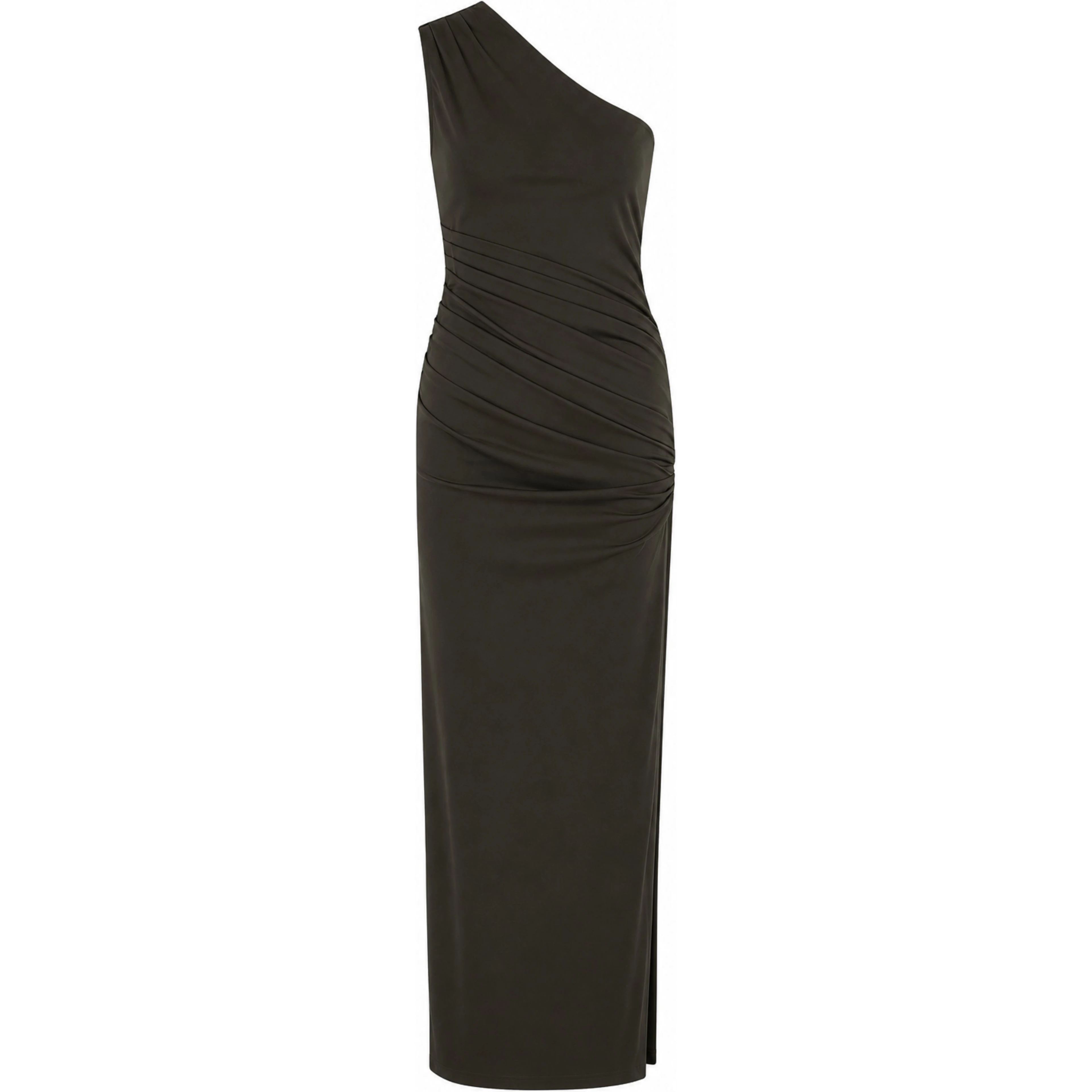 DRAPED ONE SHOULDER DRESS