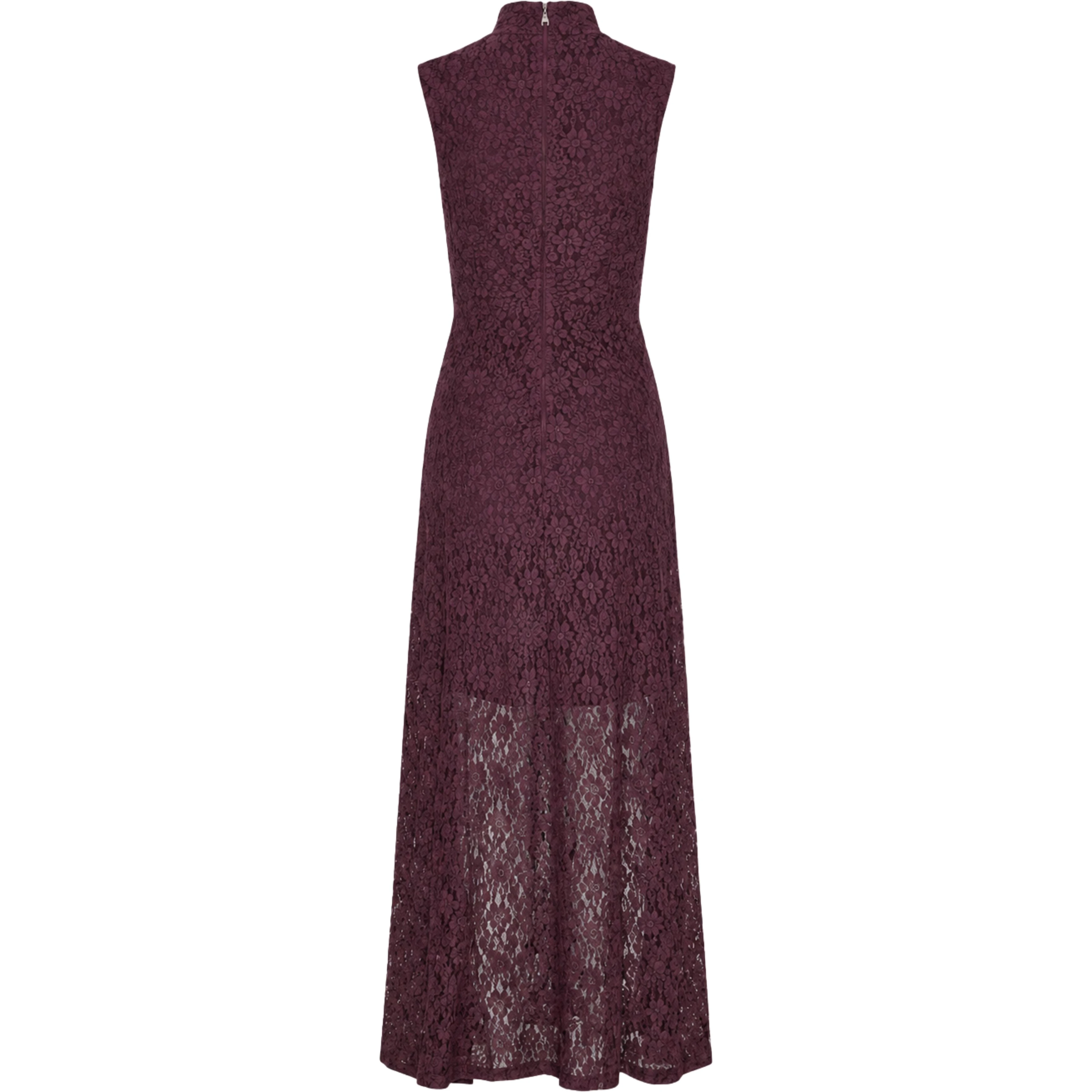 LACE MAXI FLARED DRESS