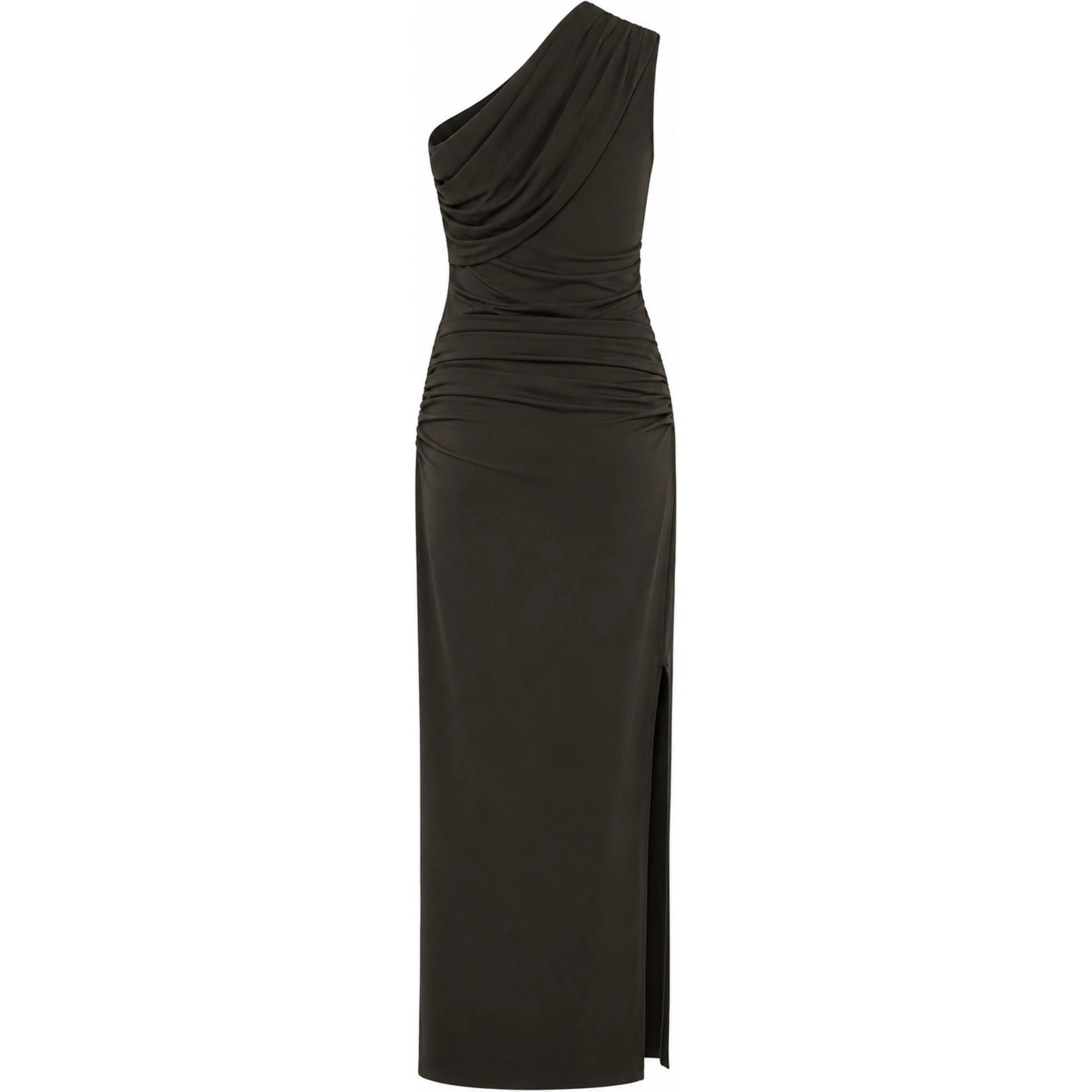 DRAPED ONE SHOULDER DRESS