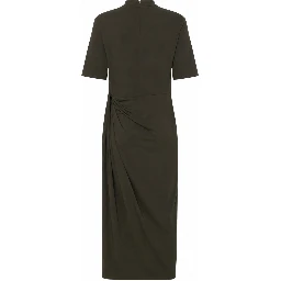 DRAPED SKIRT MIDI DRESS