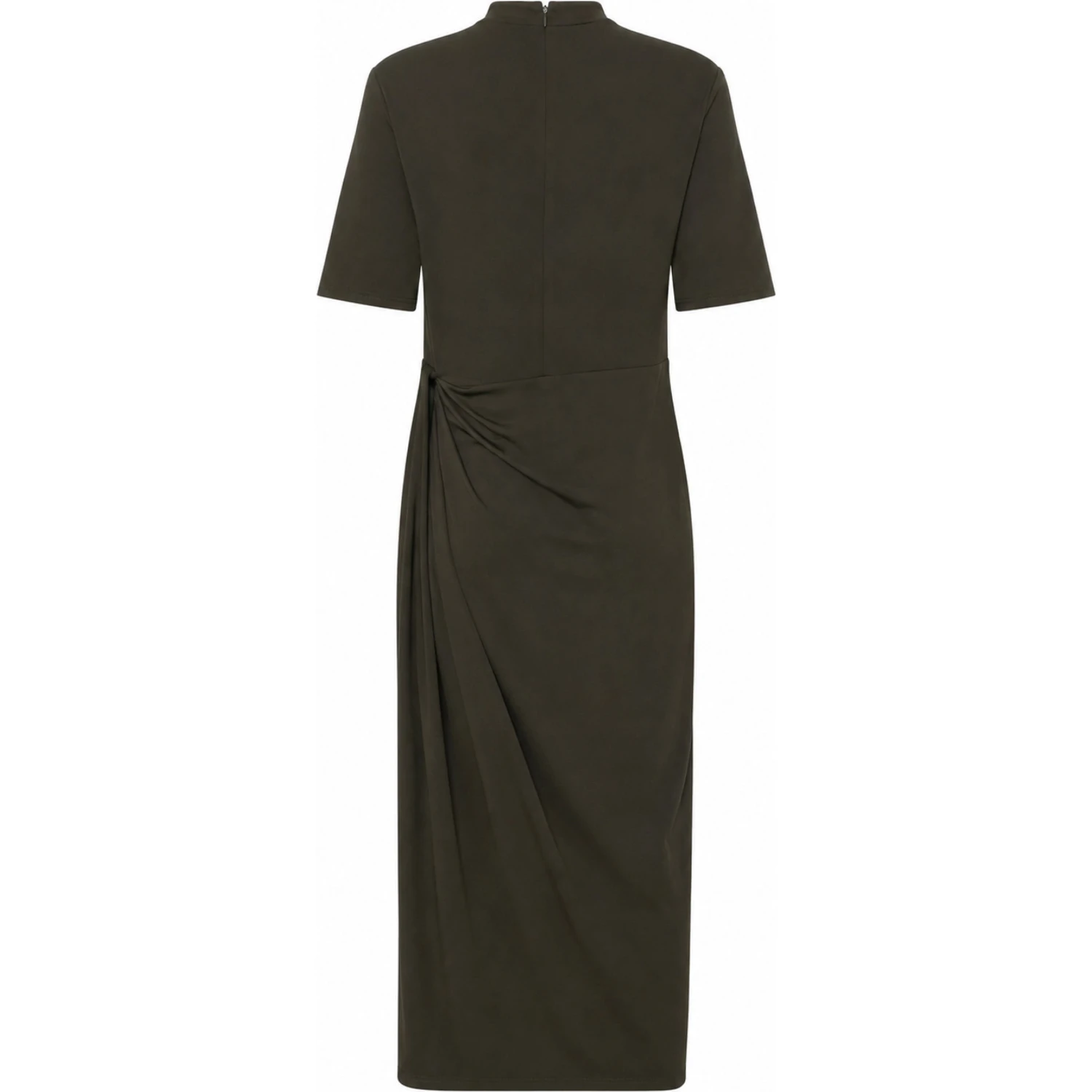 DRAPED SKIRT MIDI DRESS
