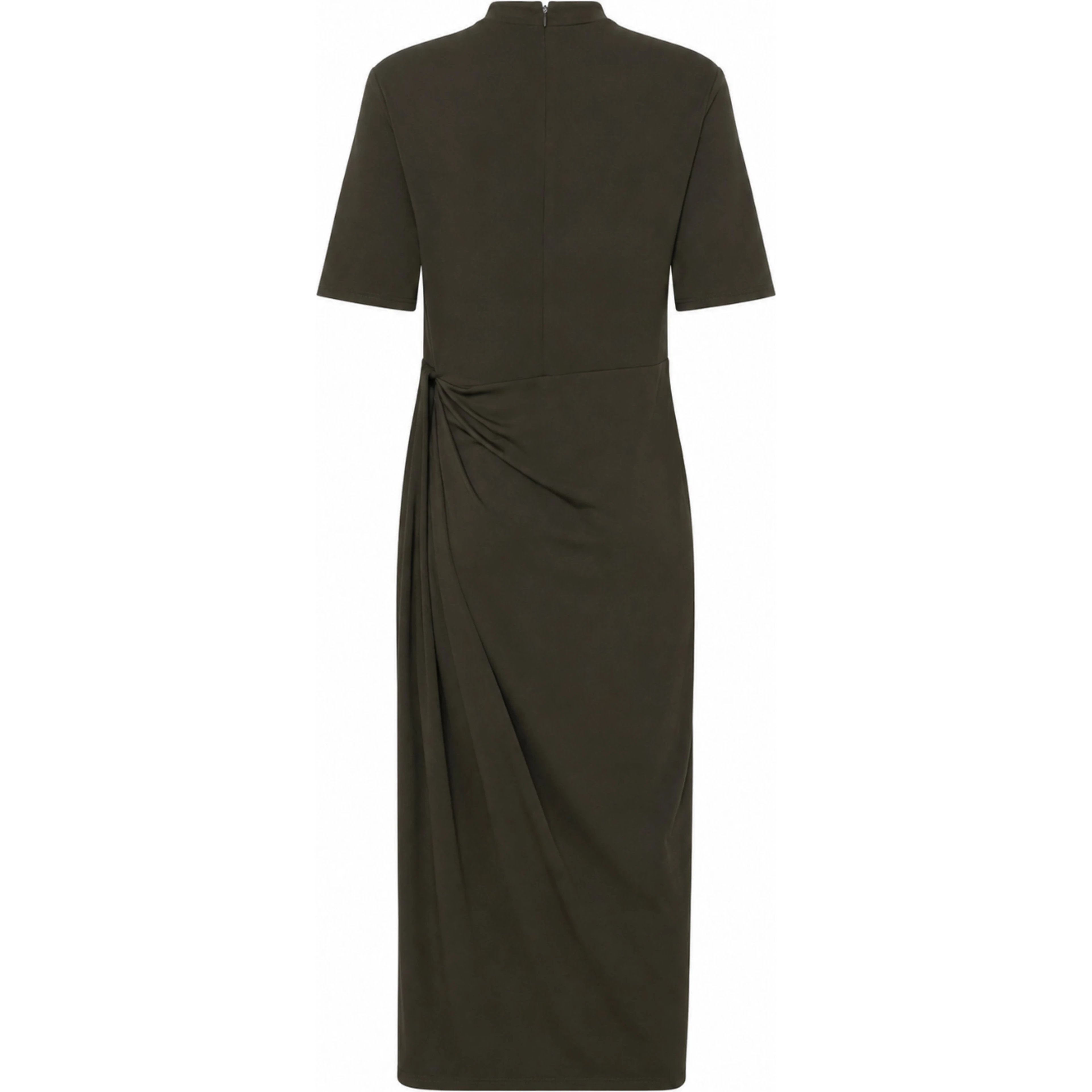 DRAPED SKIRT MIDI DRESS
