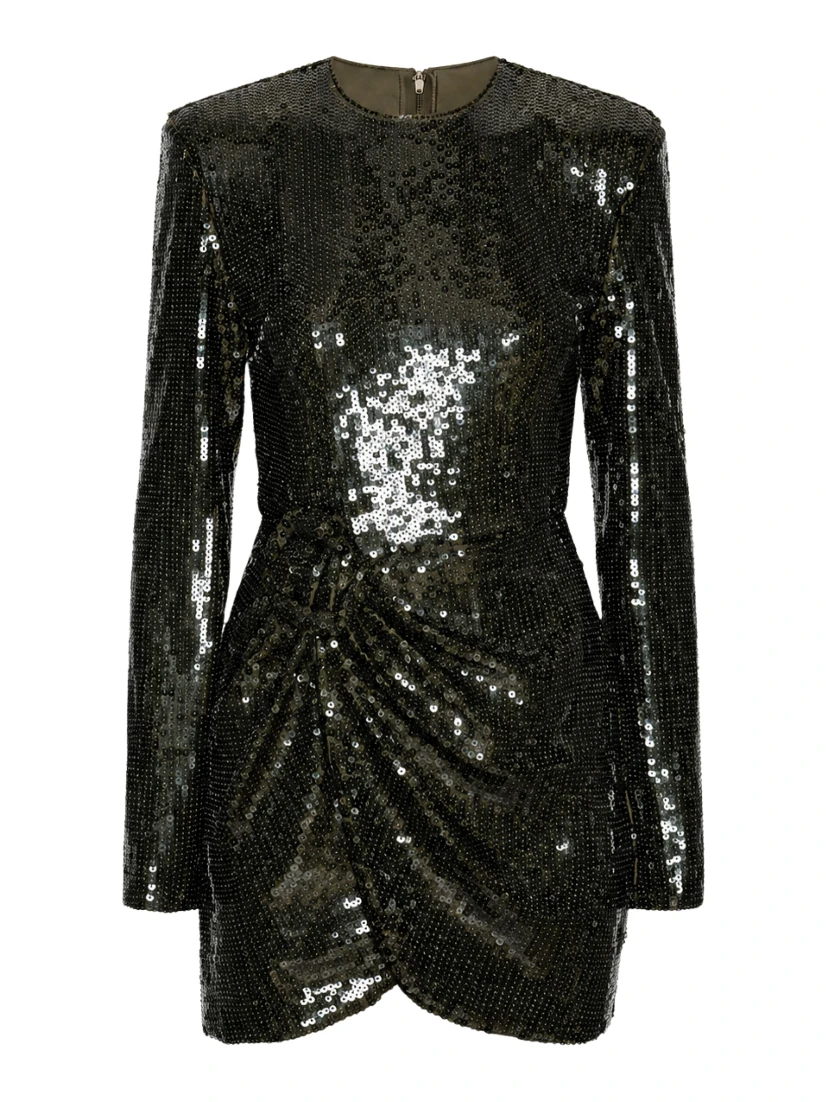 SEQUINS LS MINI DRESS
