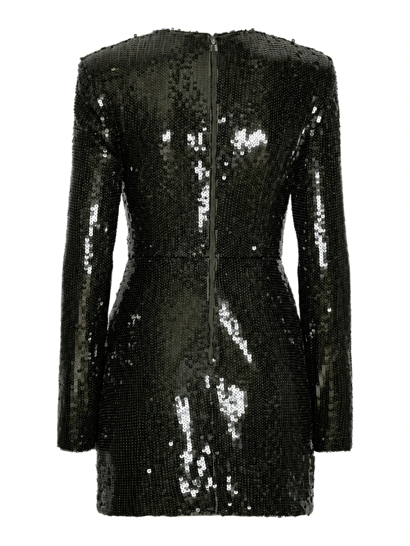 SEQUINS LS MINI DRESS