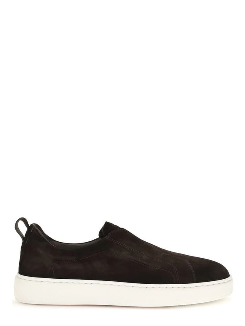 Brown Calf Leather Bos Taurus Sneakers