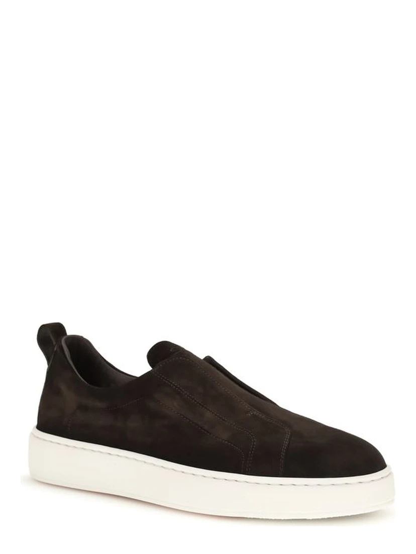 Brown Calf Leather Bos Taurus Sneakers