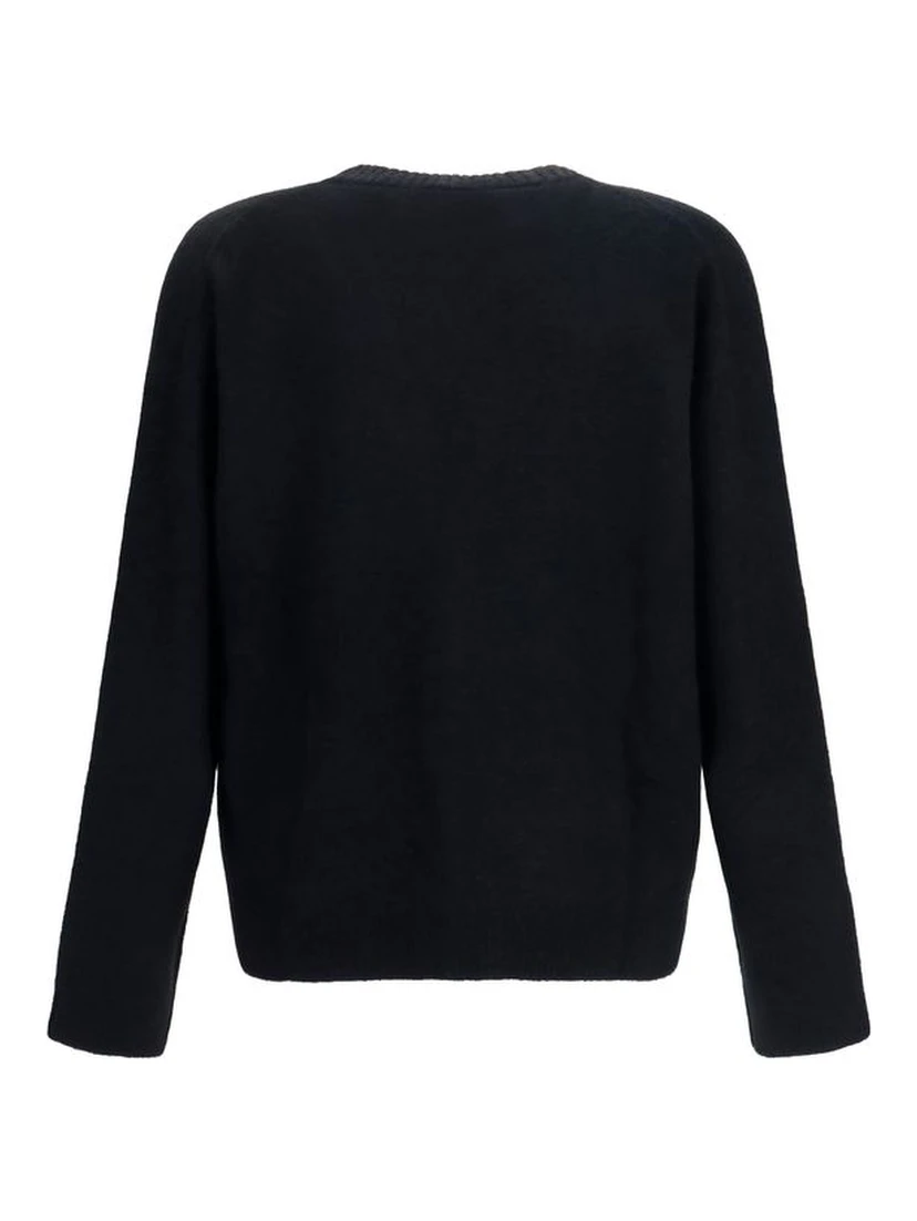 Black Alpaca Vicugna Pacos Cardigan