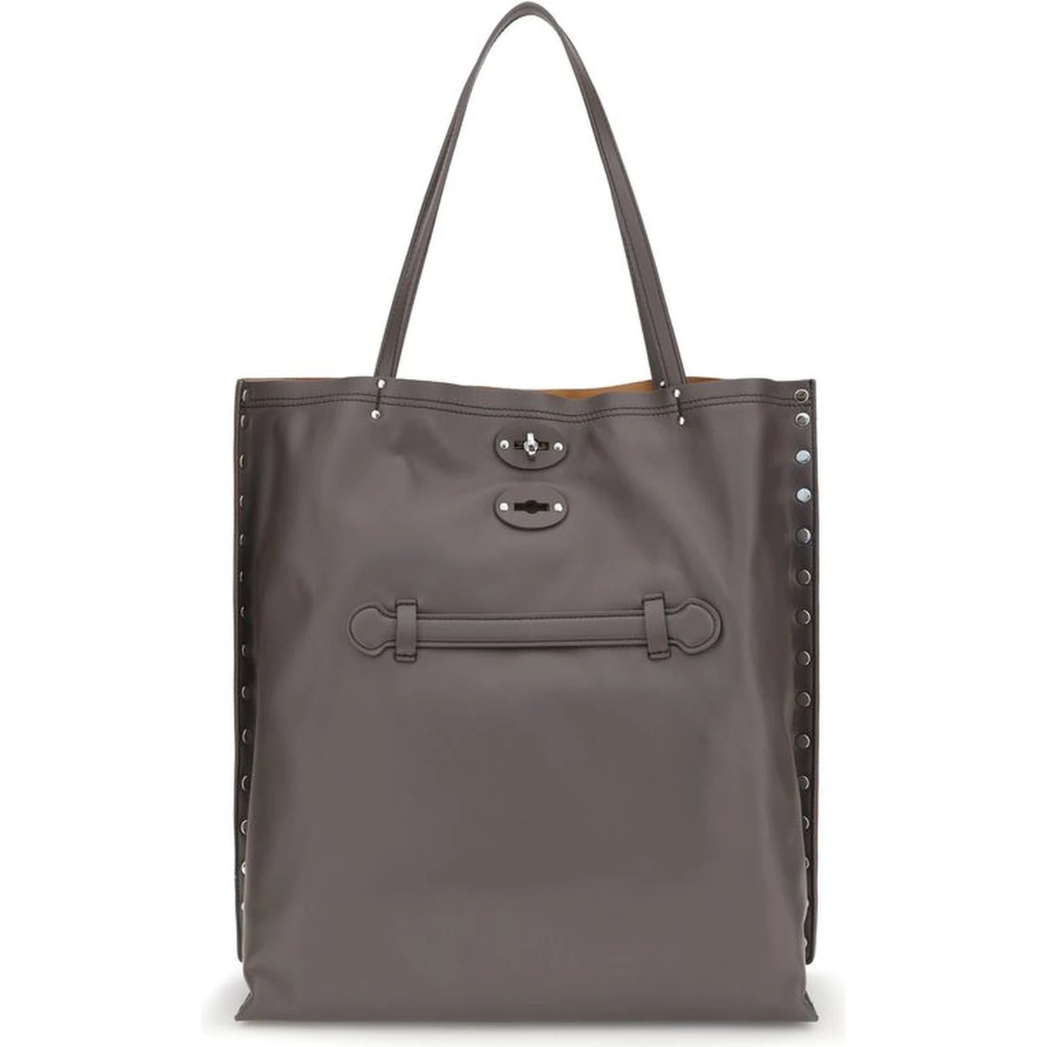 Gray Calf Leather Bos Taurus Shoulder Bag