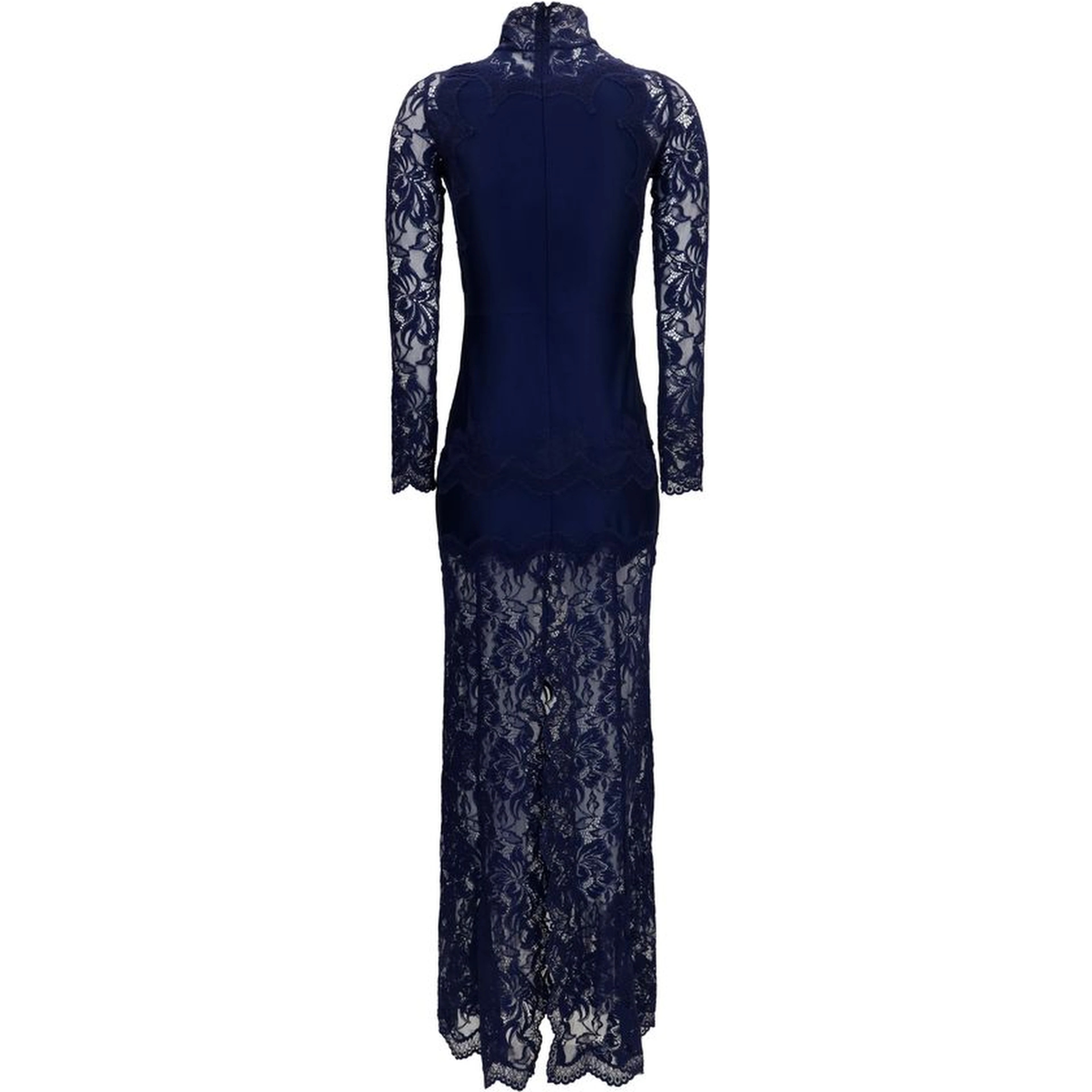 Blue Polyamide Long Dress