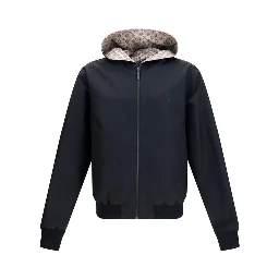 Black Polyester Bomber