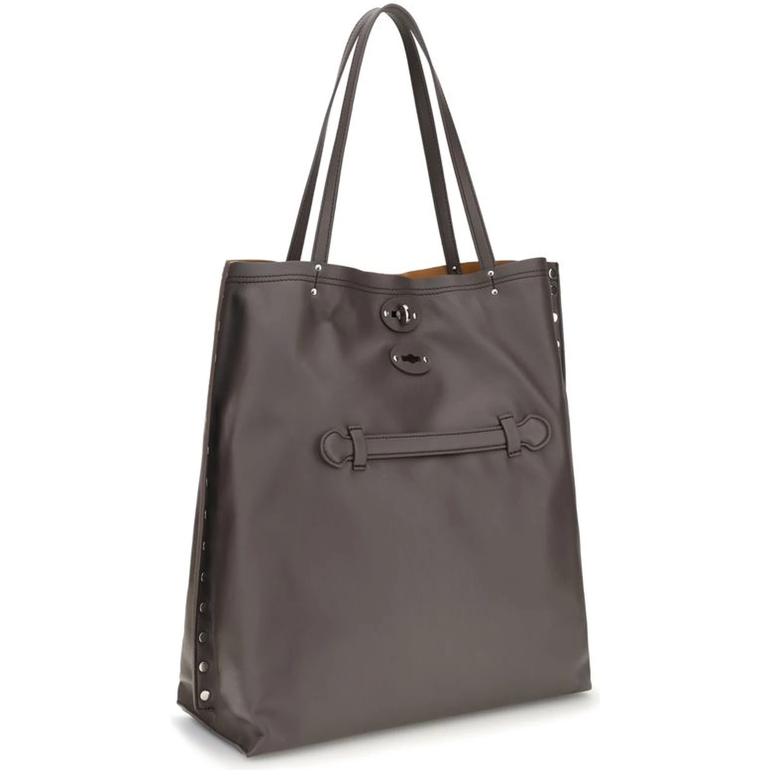Gray Calf Leather Bos Taurus Shoulder Bag