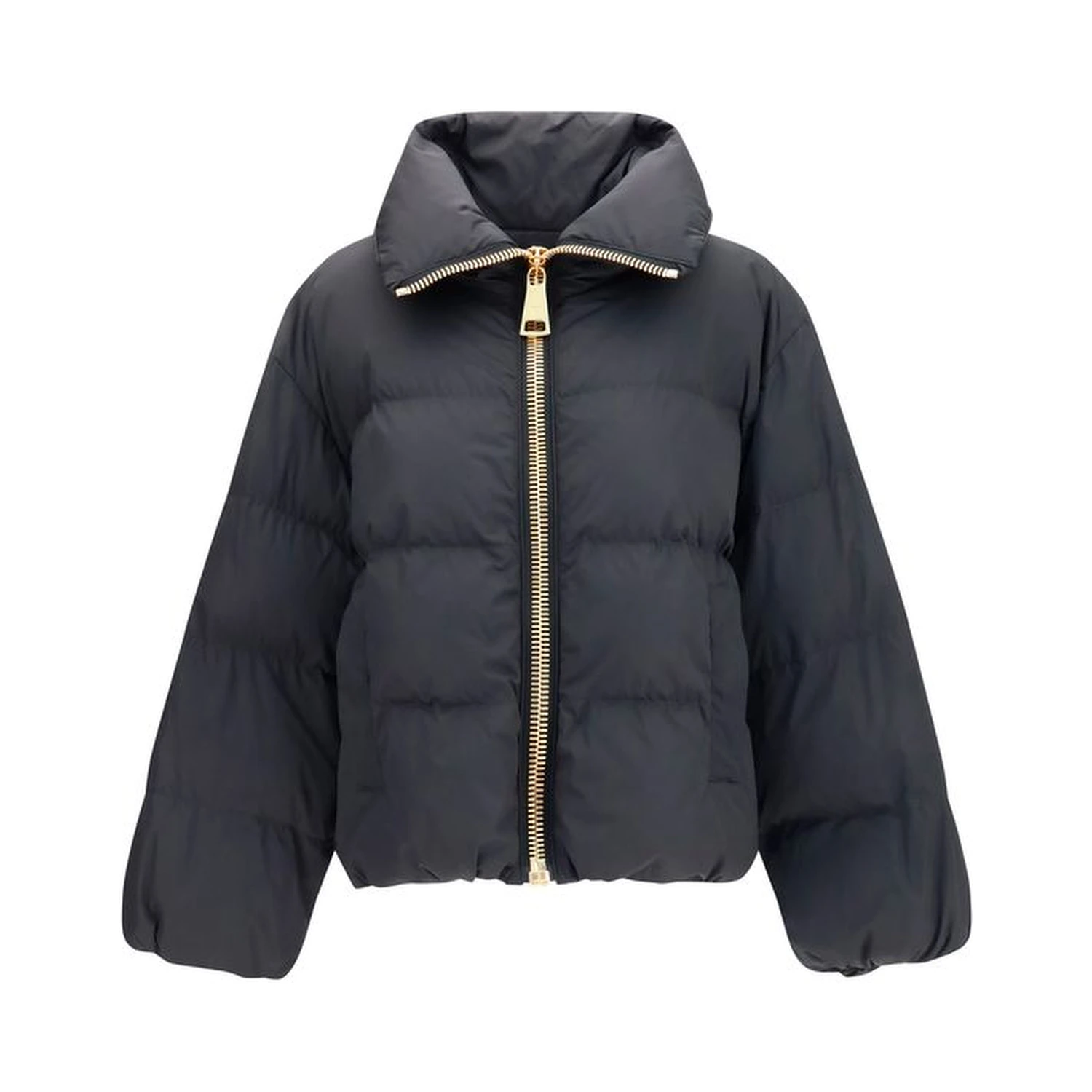 Black Viscose Full-Length Jacket