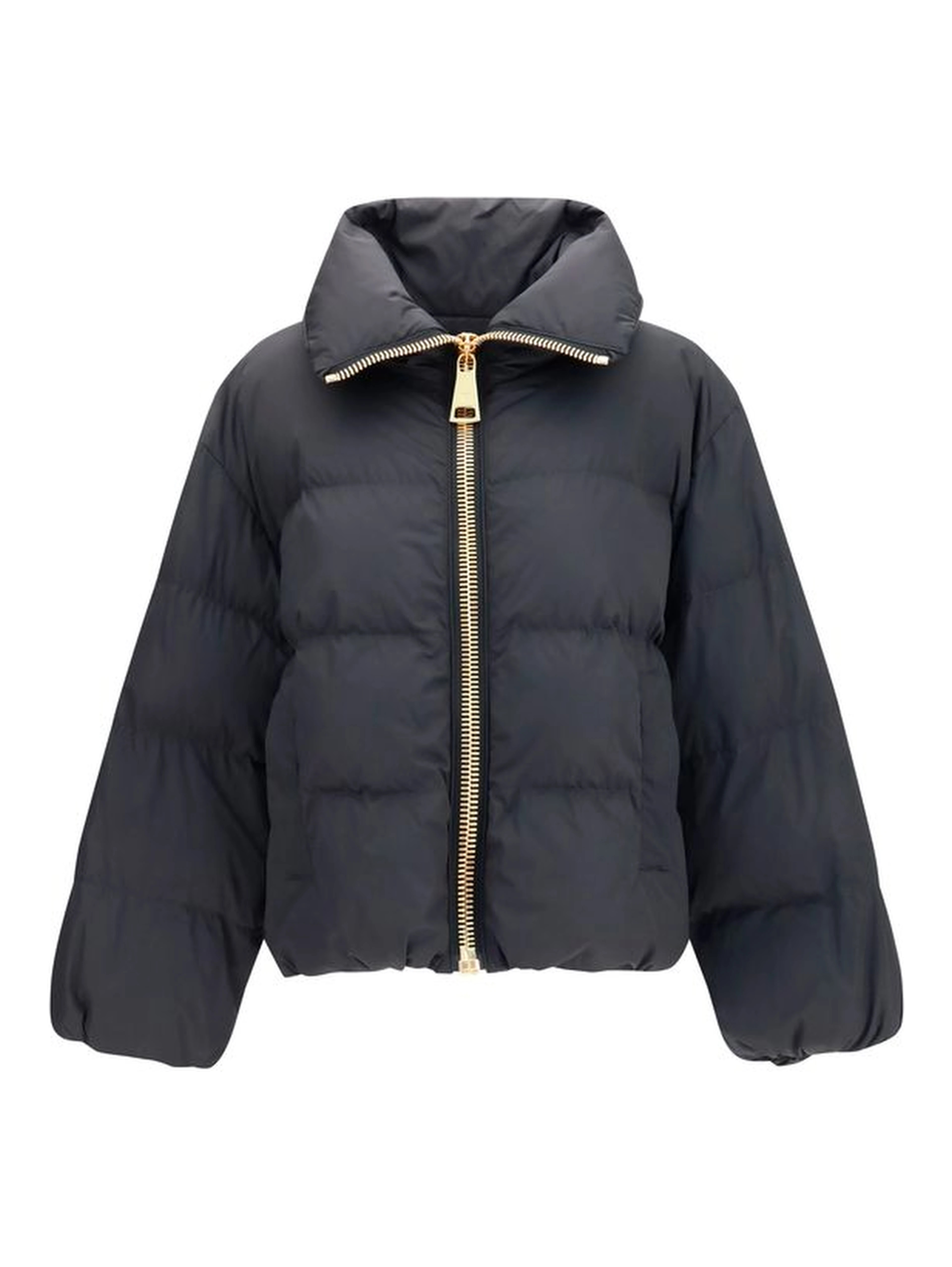 Black Viscose Full-Length Jacket