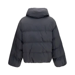 Black Viscose Full-Length Jacket