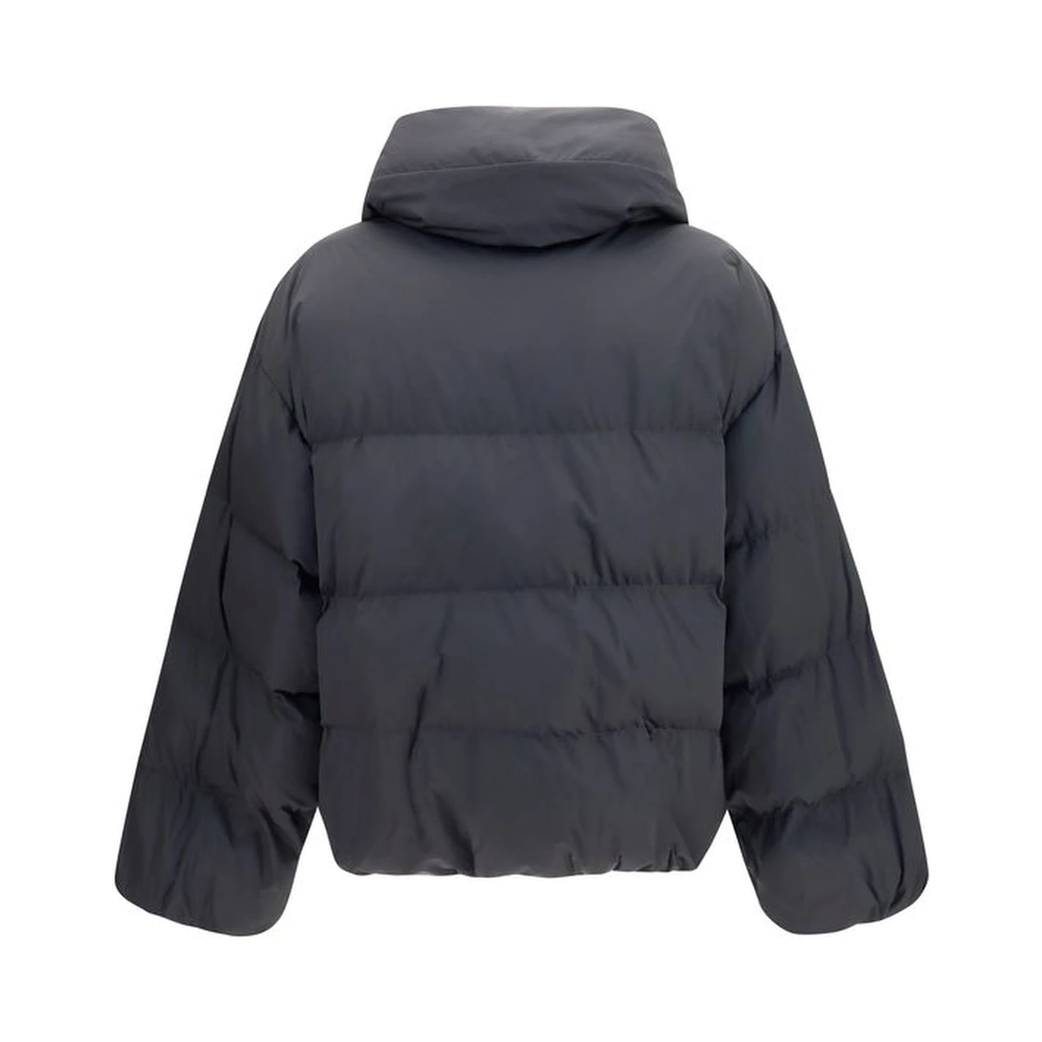Black Viscose Full-Length Jacket