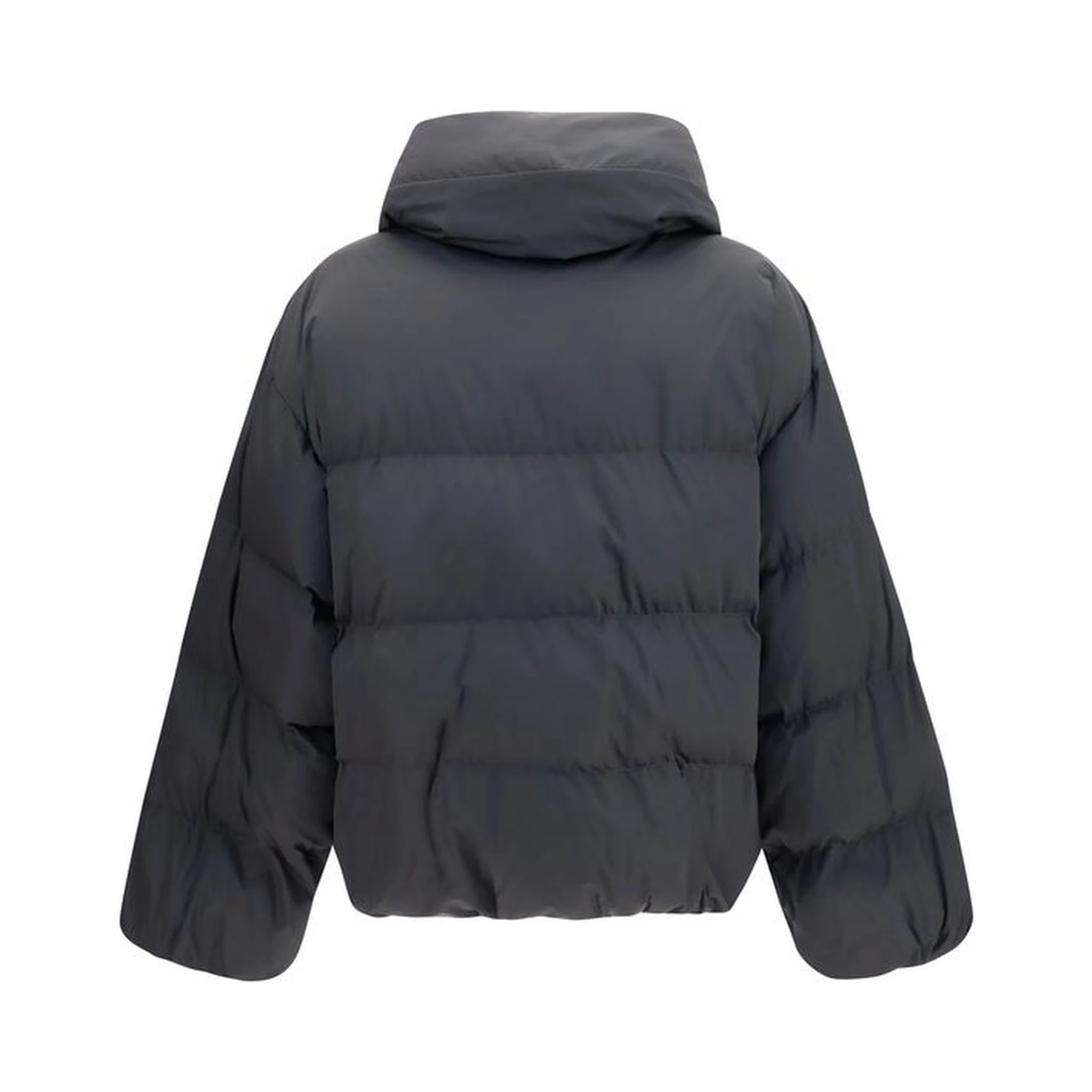 Black Viscose Full-Length Jacket