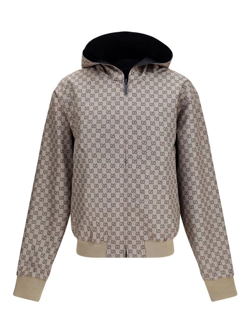 Black Polyester Bomber