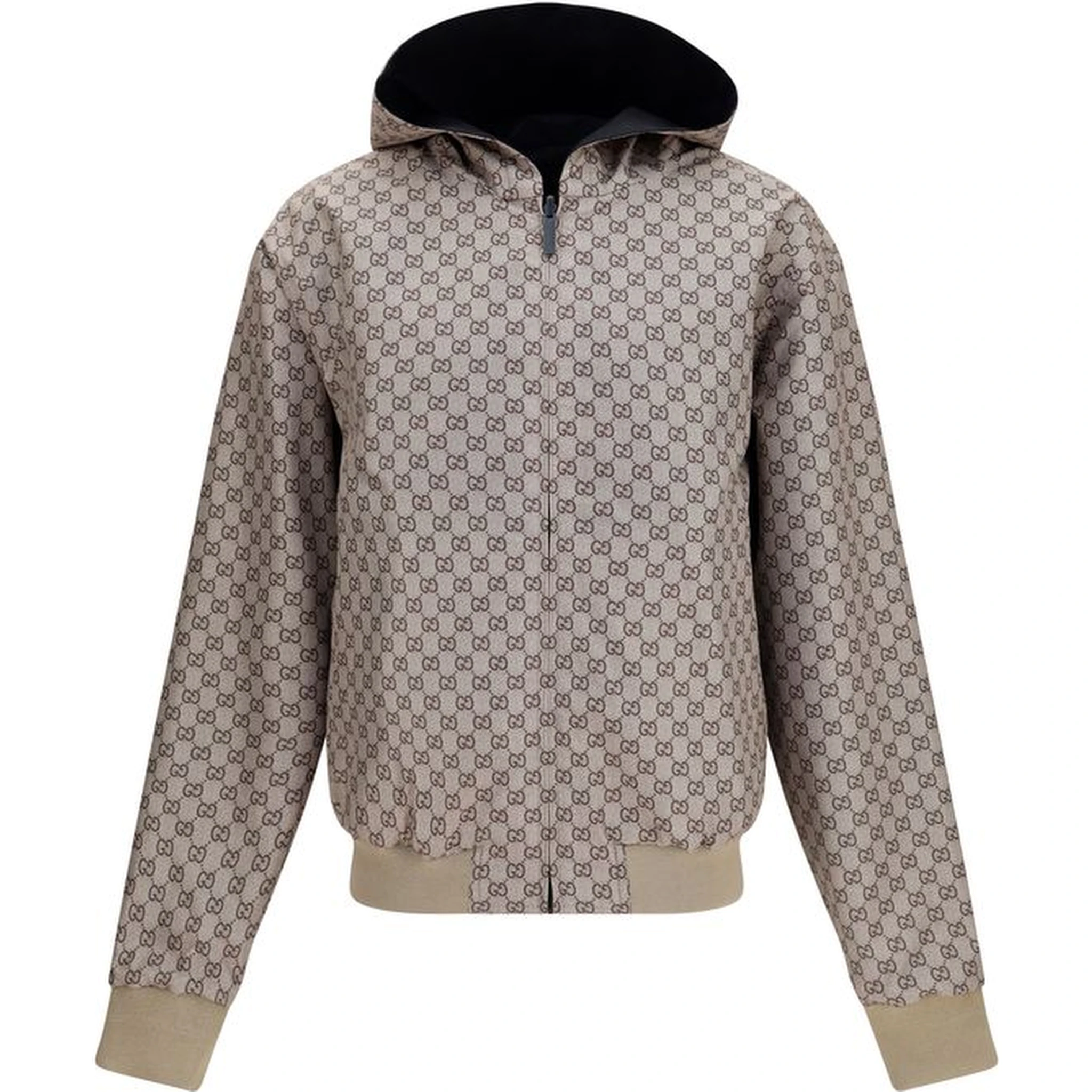 Black Polyester Bomber