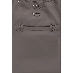 Gray Calf Leather Bos Taurus Shoulder Bag