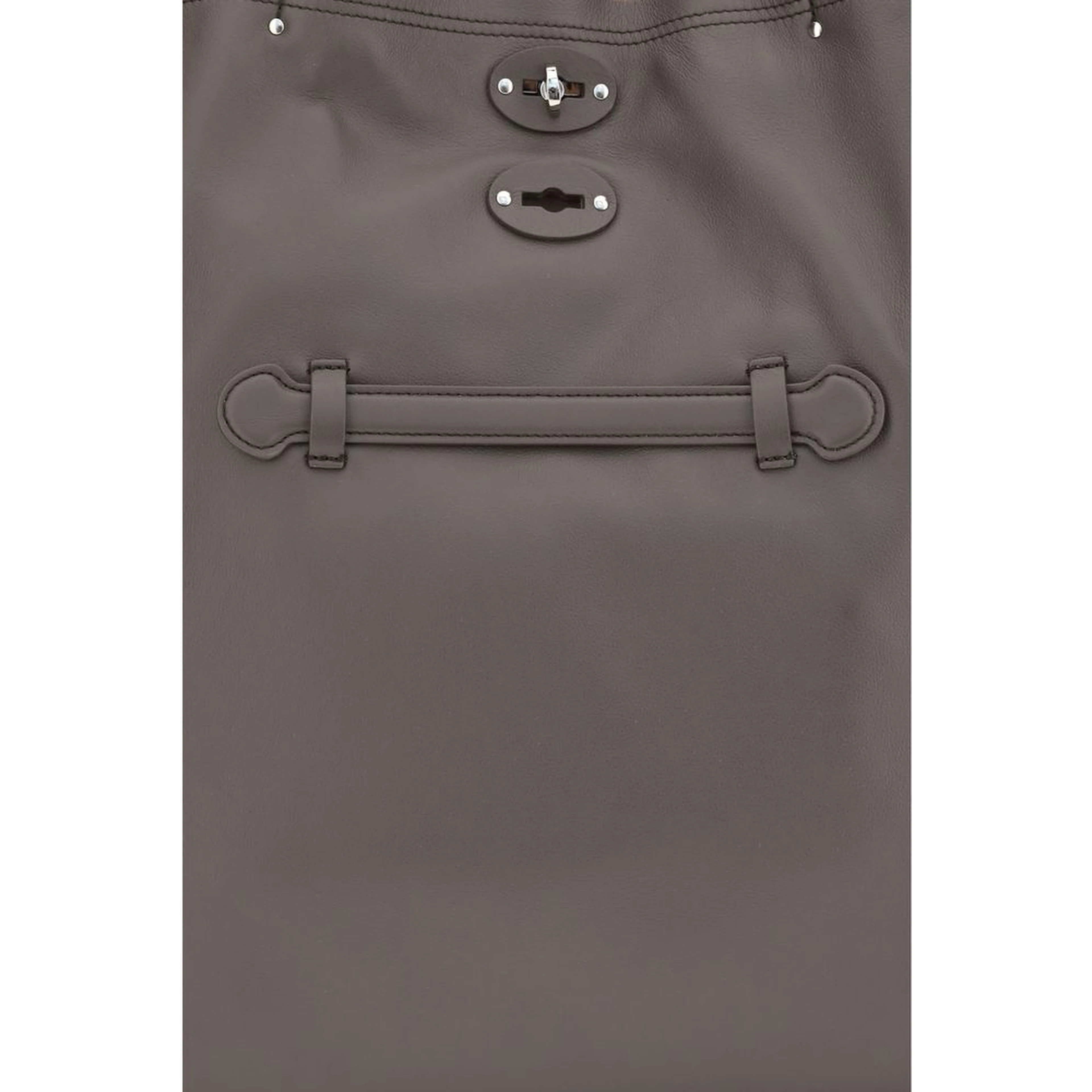 Gray Calf Leather Bos Taurus Shoulder Bag