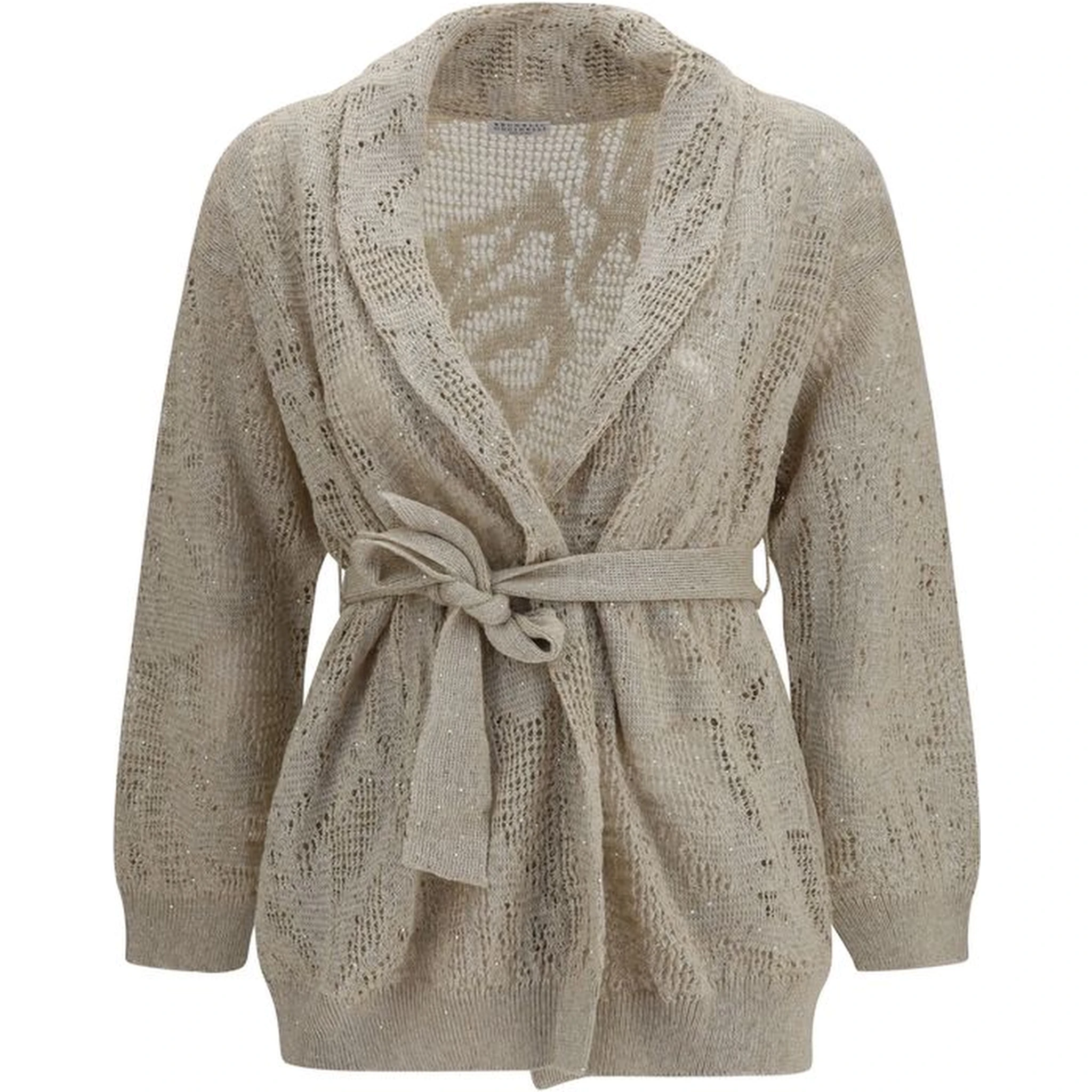Beige Linen Cardigan