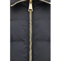 Black Viscose Full-Length Jacket