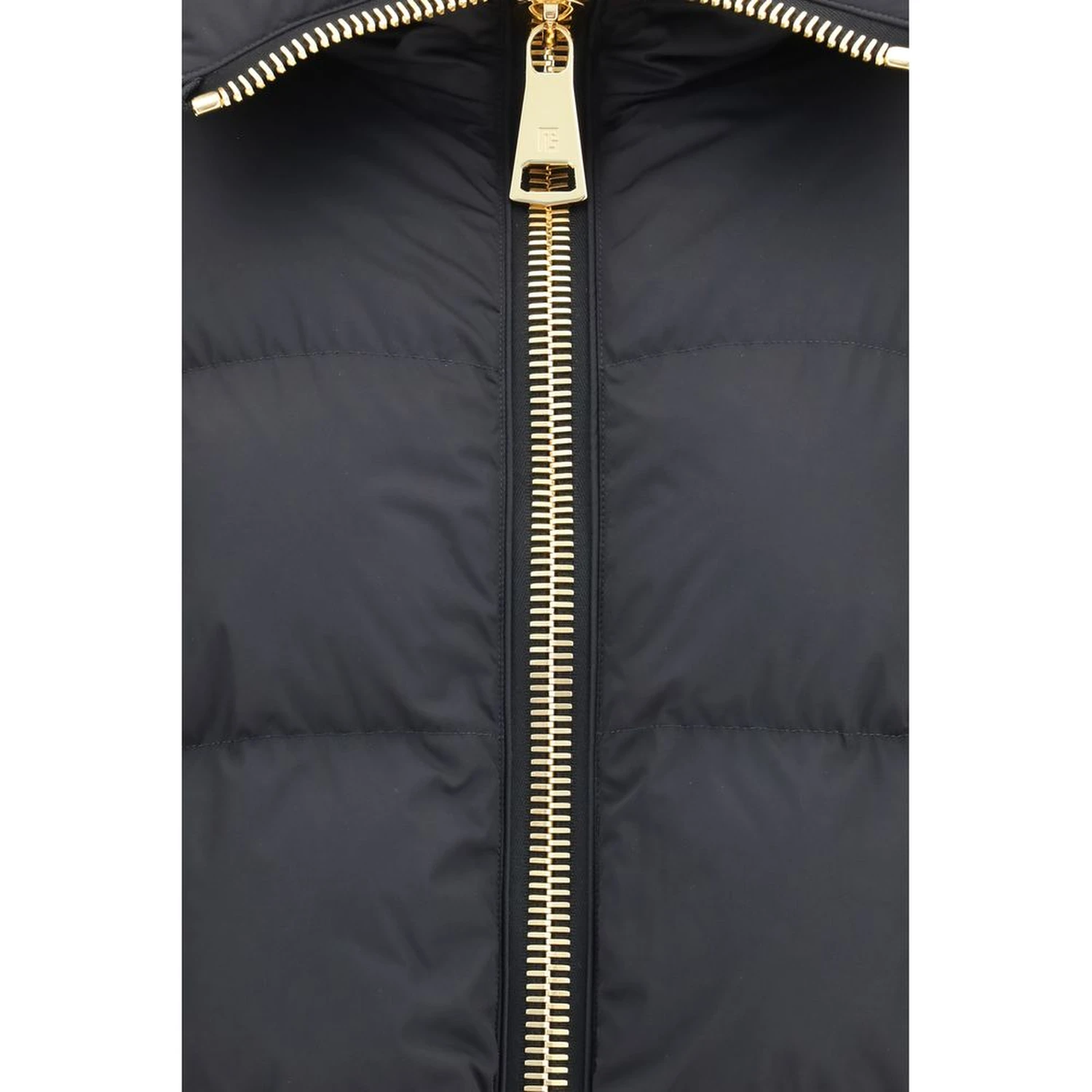 Black Viscose Full-Length Jacket