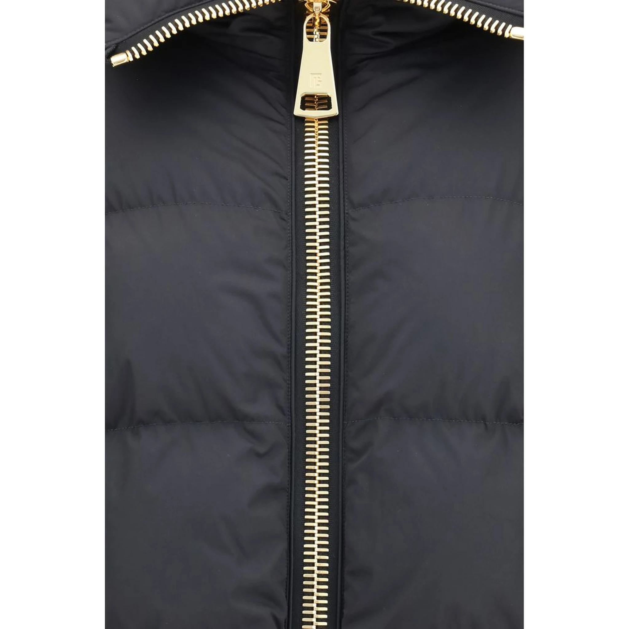 Black Viscose Full-Length Jacket