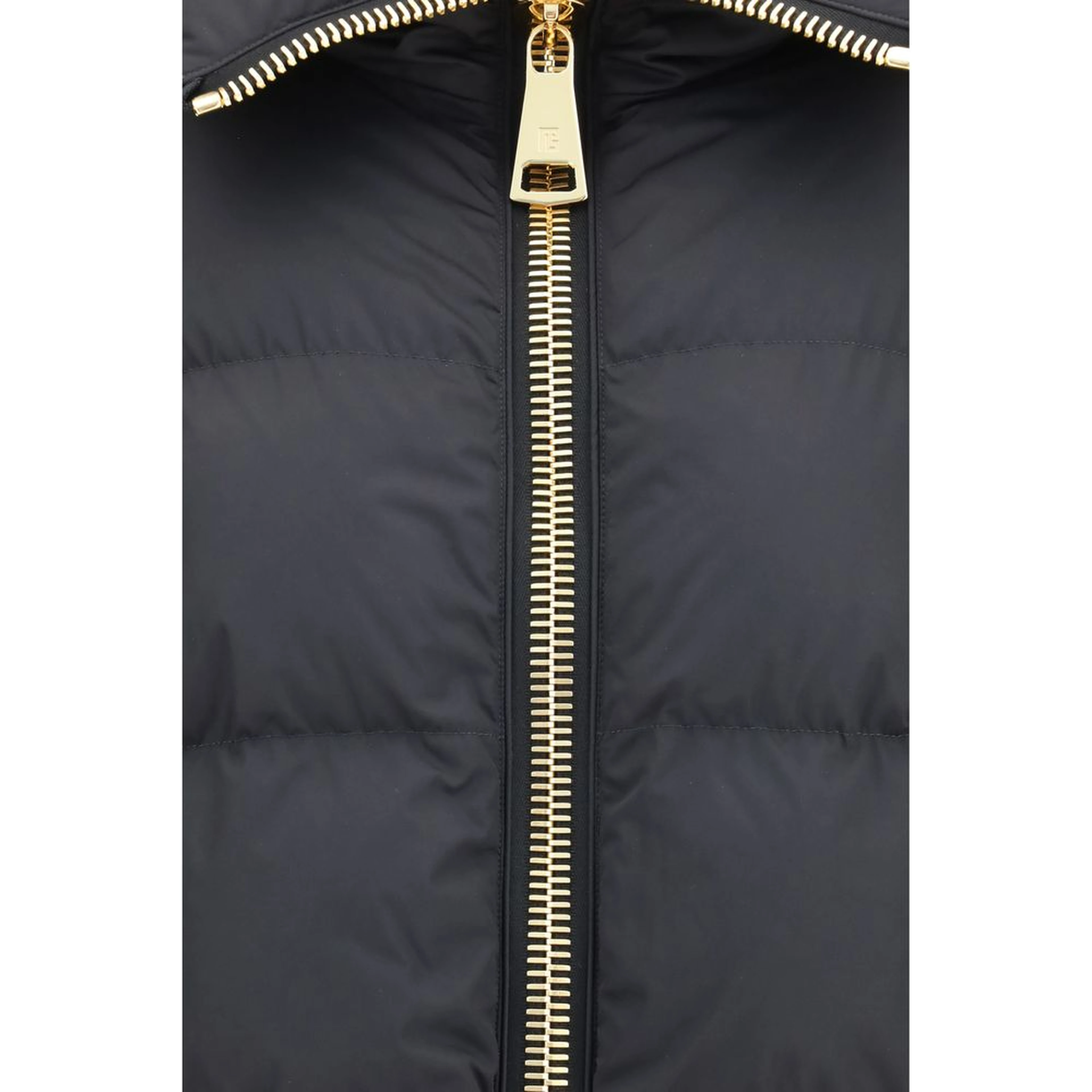 Black Viscose Full-Length Jacket