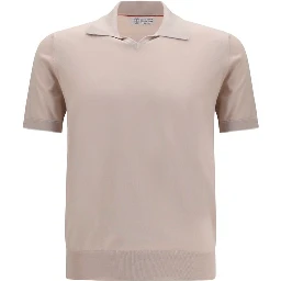 Beige Cotton Polo Shirt
